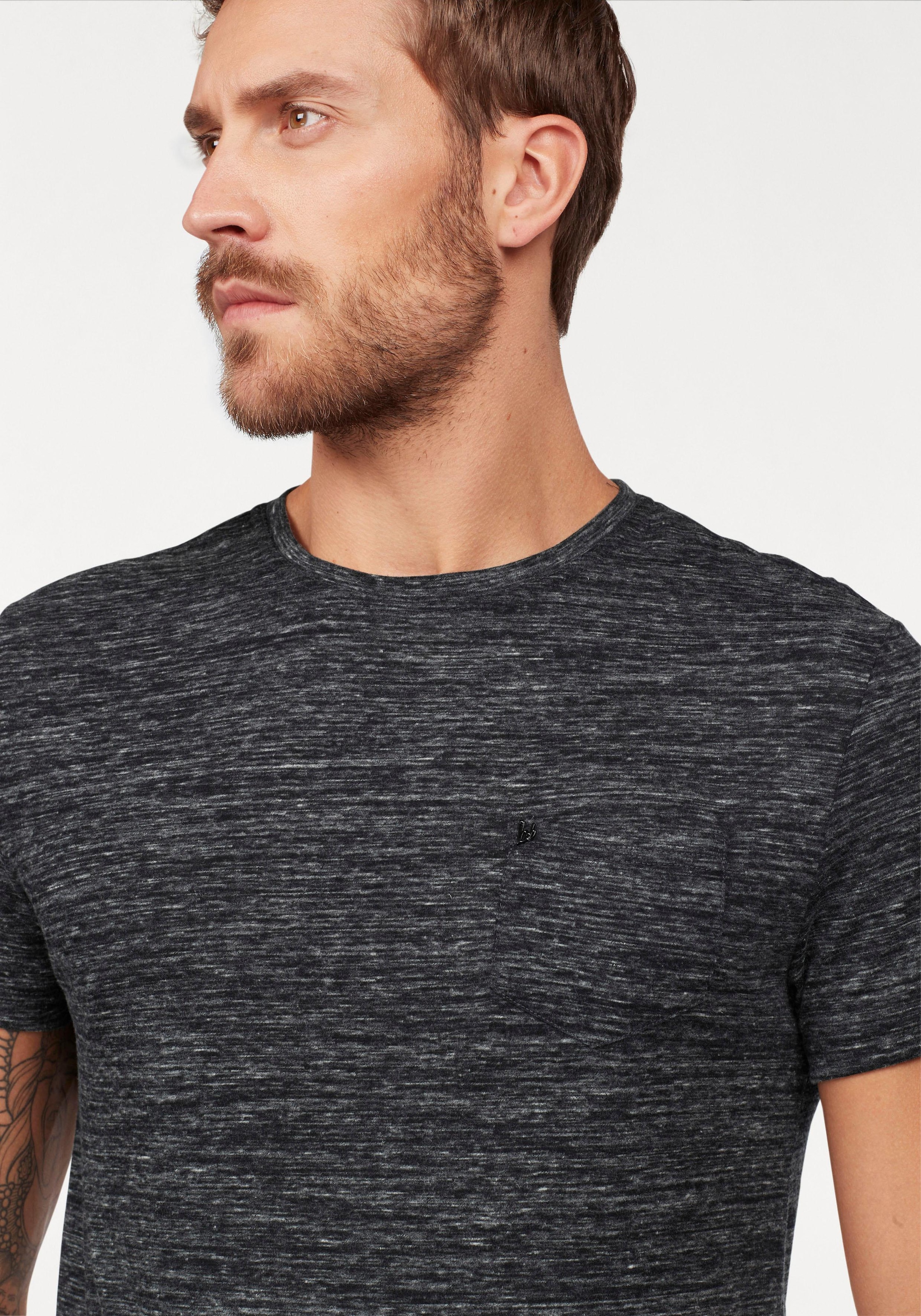 Bruno Banani T-Shirt, Kurzarm, Slim Fit, unifarben, Rundhalsausschnitt