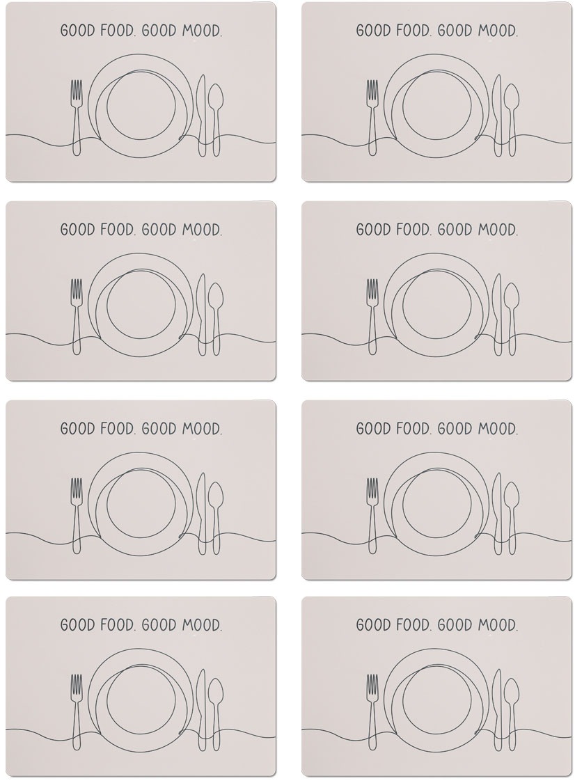 Zeller Present Platzset »"Good Food"« 8er Set, Kunststoff günstig online kaufen