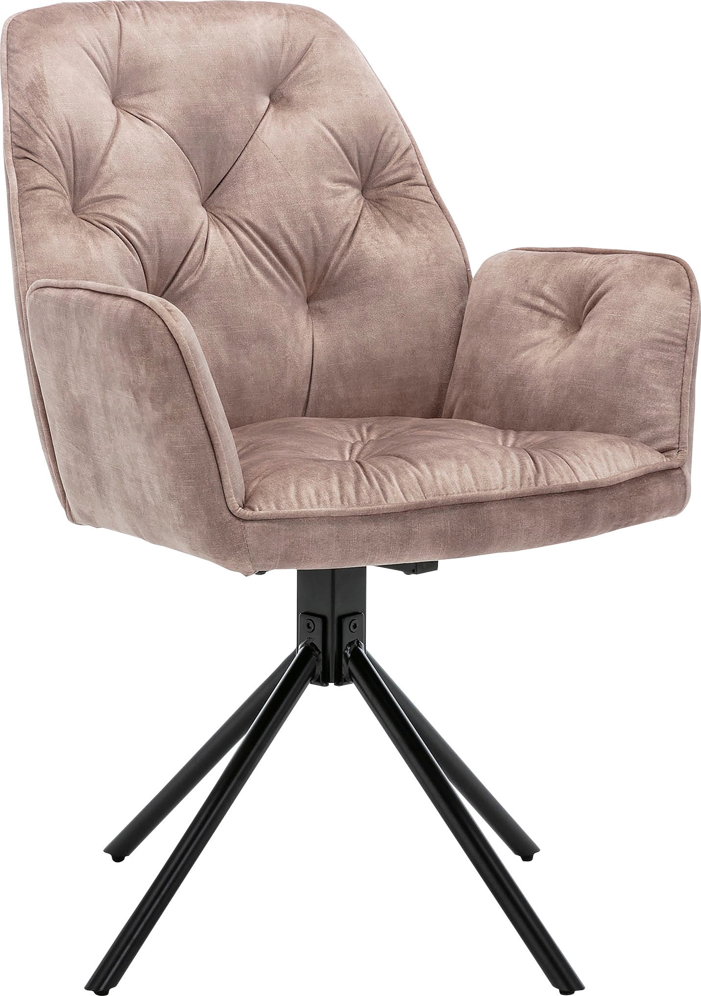byLIVING Esszimmerstuhl »Sarina«, (Set), 2 St., Samtstoff Velvet, 2er-Set, hochwertiger Vintage-Samt Bezug mit Steppung, 360Grad drehbar