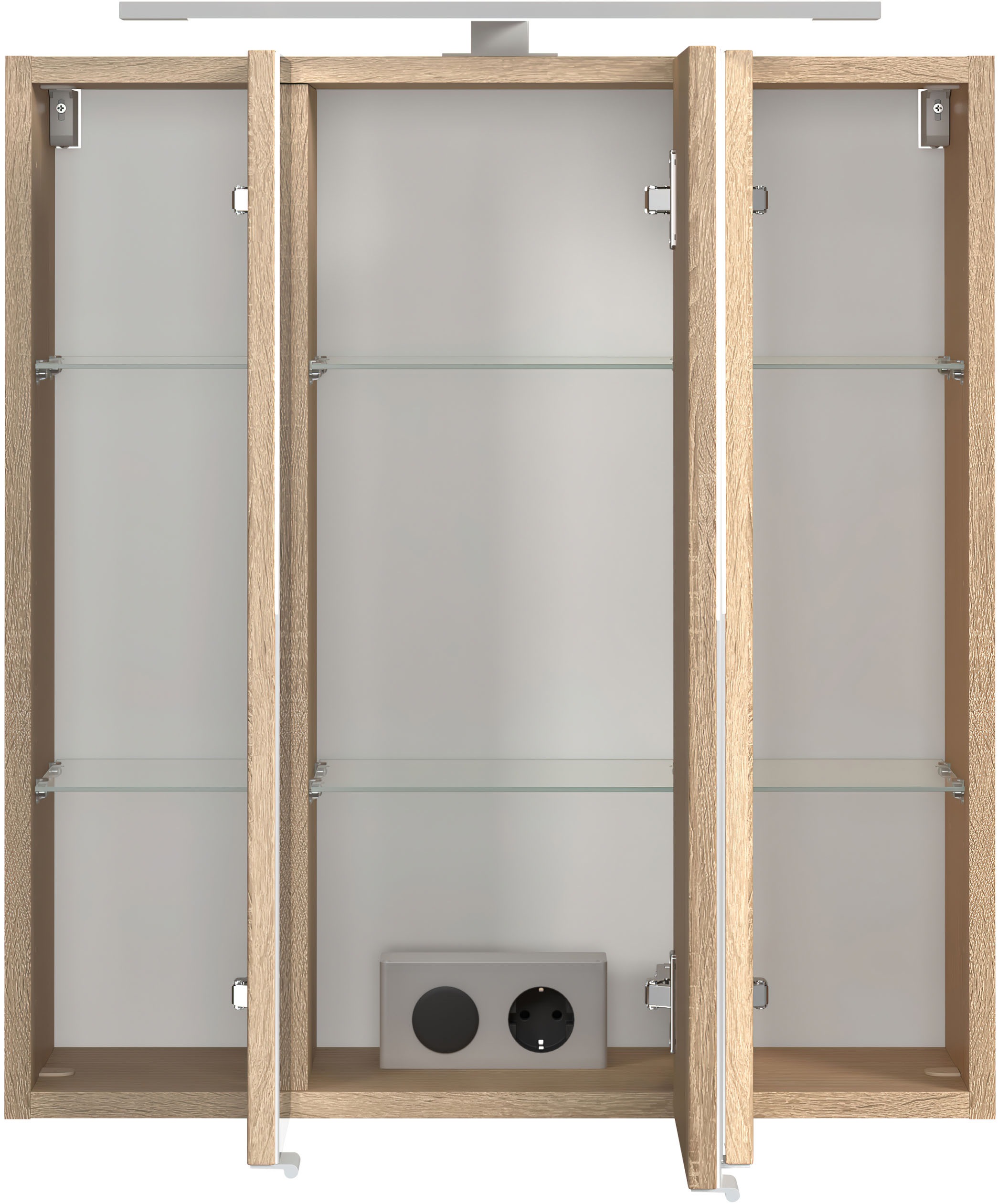 welltime Badmöbel-Set »Set 120 cm breit, Badmöbel mit LED-Beleuchtung«, Held Möbel, 5tlg. Unterbecken-Set, Eixo