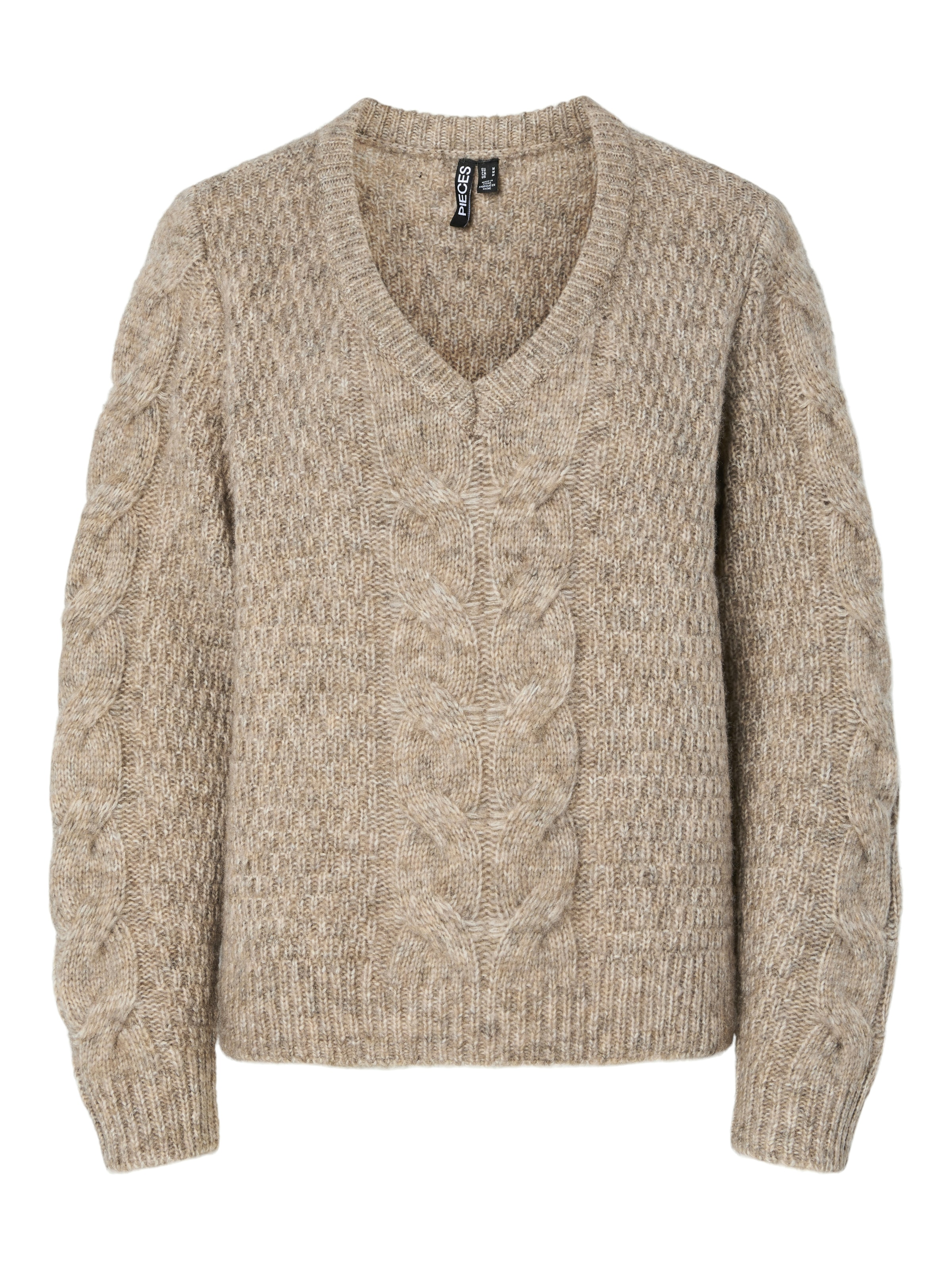 pieces Strickpullover »PCNINA LS V-NECK KNIT NOOS BC«