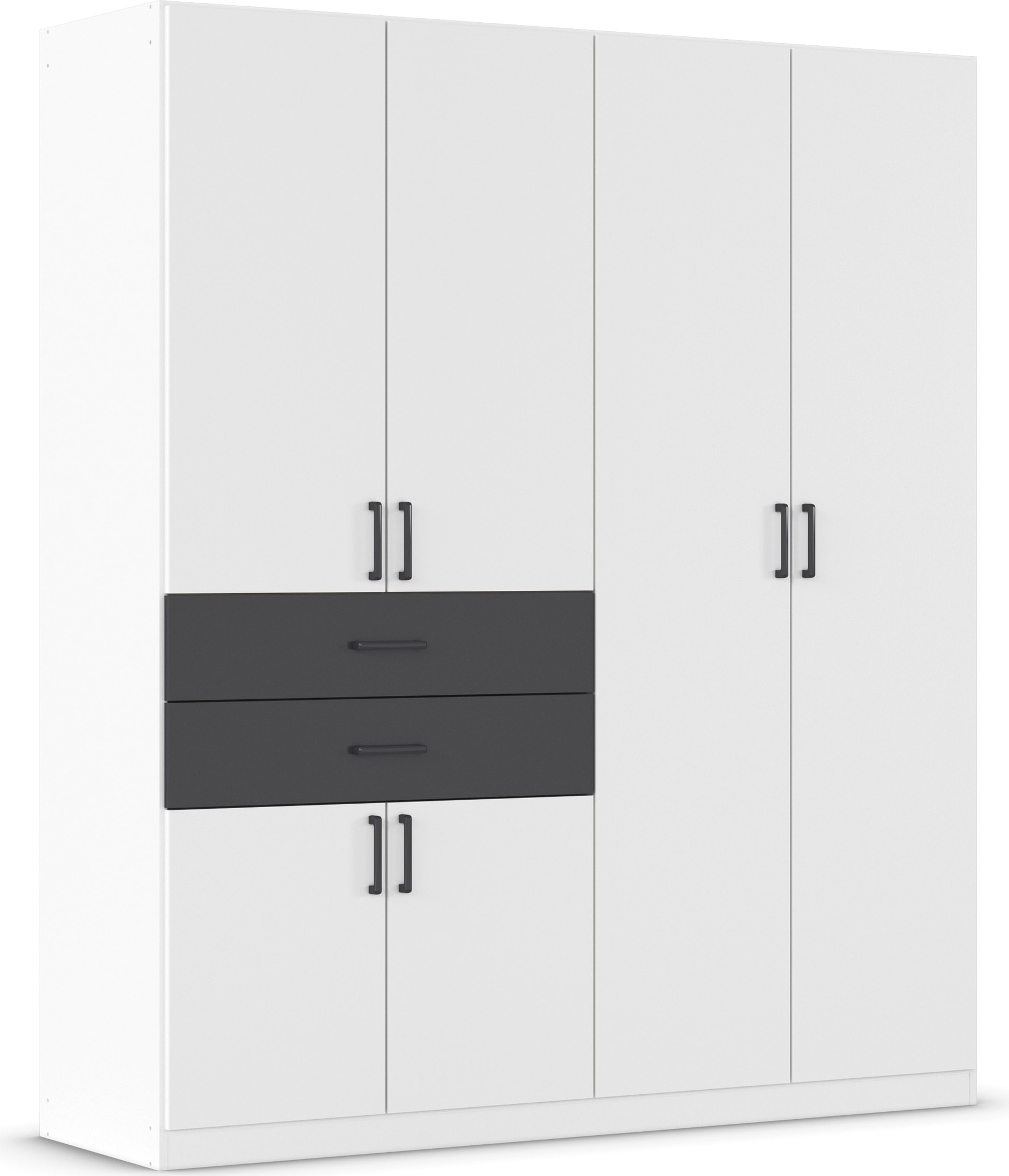 rauch Drehtürenschrank »Kleiderschrank Schrank Garderobe MAIKA mit Dekor-Front«, 2 Schubladen, in verschiedenen Breiten, Höhen, Farben, MADE IN GERMANY