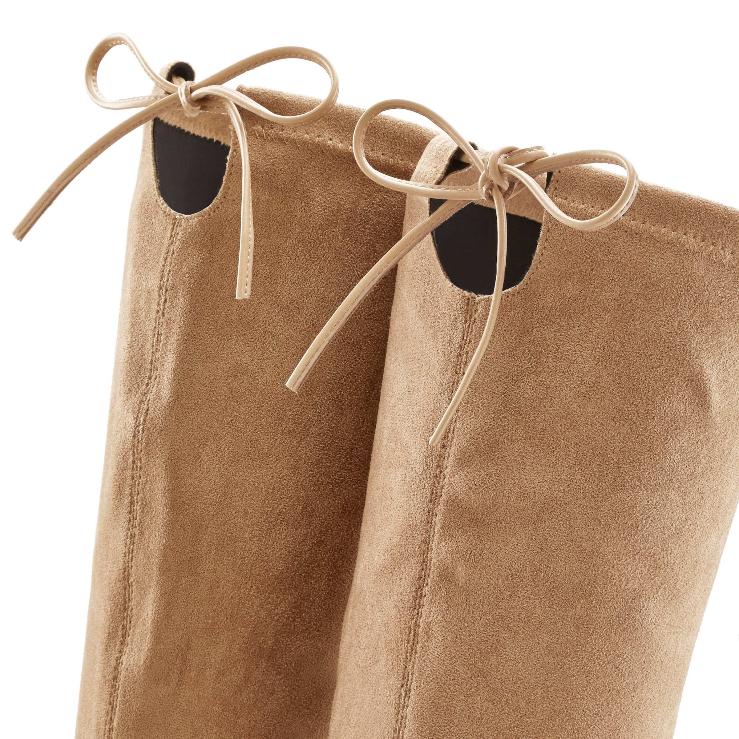 LASCANA Schlupfstiefel, Schlupfboots, Slouchy Boots, Slip-On, Stretch & Blockabsatz