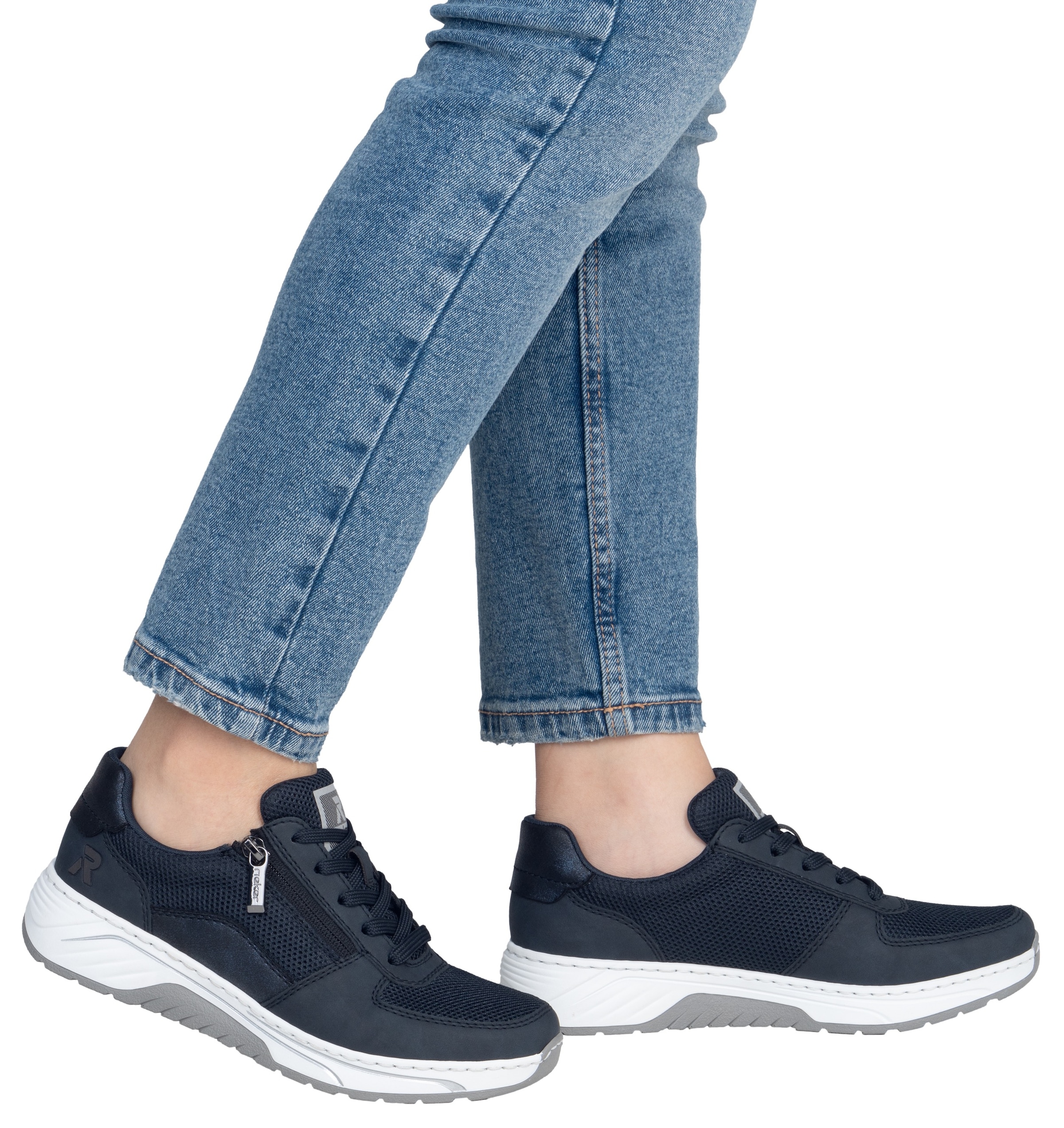 Rieker Sneaker  Schnürschuh, Halbschuh, Freizeitsneaker mit Reißverschluss