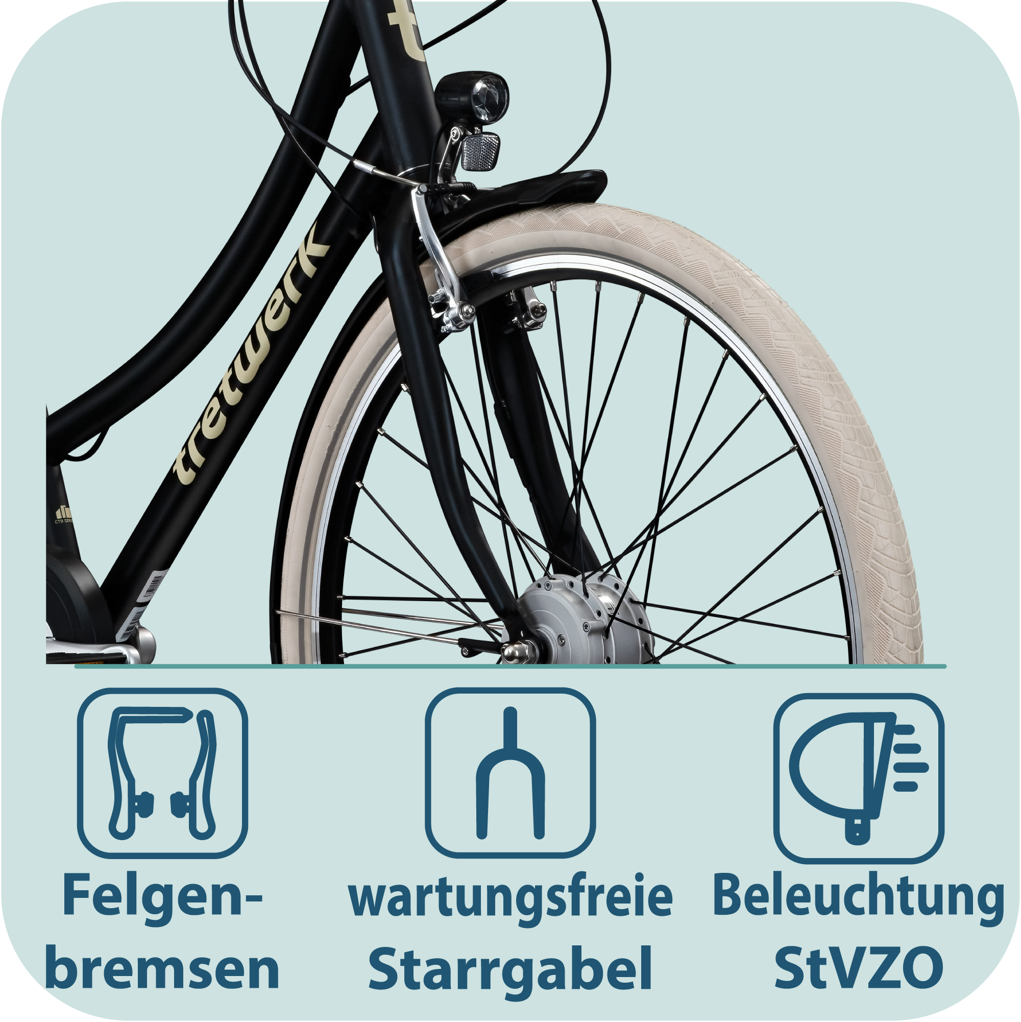 Tretwerk »Aurora« 7 Gang Nabenschaltung Frontmotor 250 W Pedelec, Elektrofahrrad für Damen und Herren