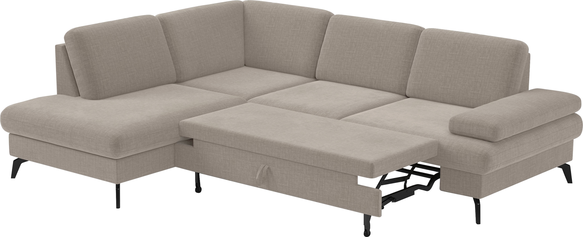 sit&more Ecksofa »Morris L-Form, inkl. Sitztiefenverstellung«, wahlweise mit Armteilverstellung, Bettfunktion & Bettkasten
