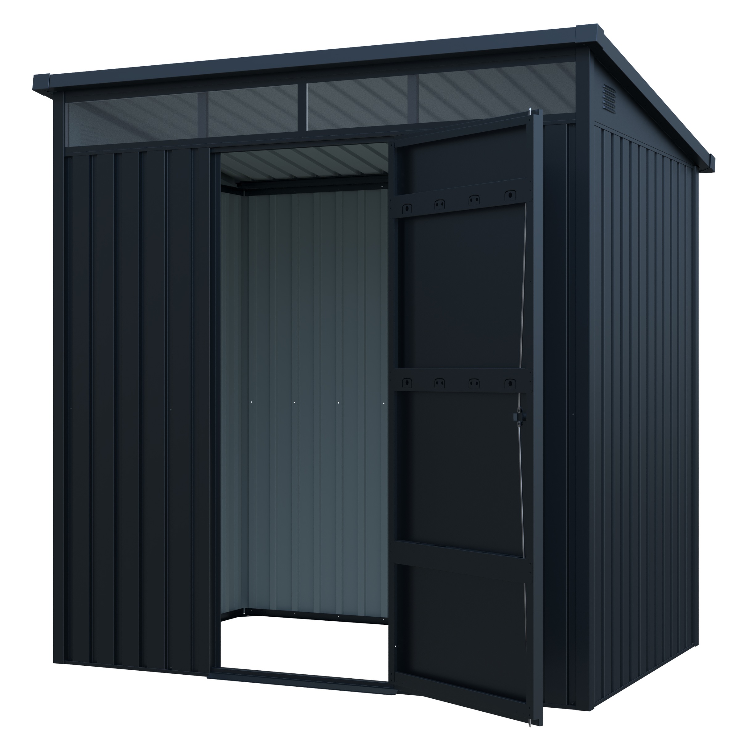 GARDEN 'N' MORE Gerätehaus »Pultdachhaus Basic plus« einfacher Aufbau, Oberlicht, Langlebig, abschließbar