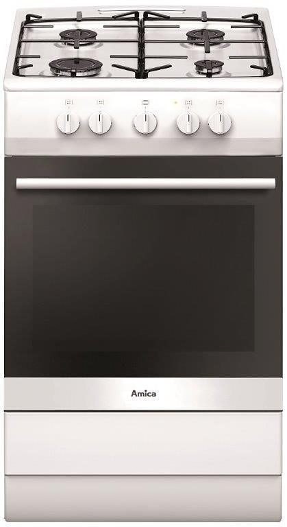 Amica Gas-Standherd »SHGG 11502 W«, Stabile Topfhalter aus Stahl, leicht abnehmbar, einfach zu reinigen.