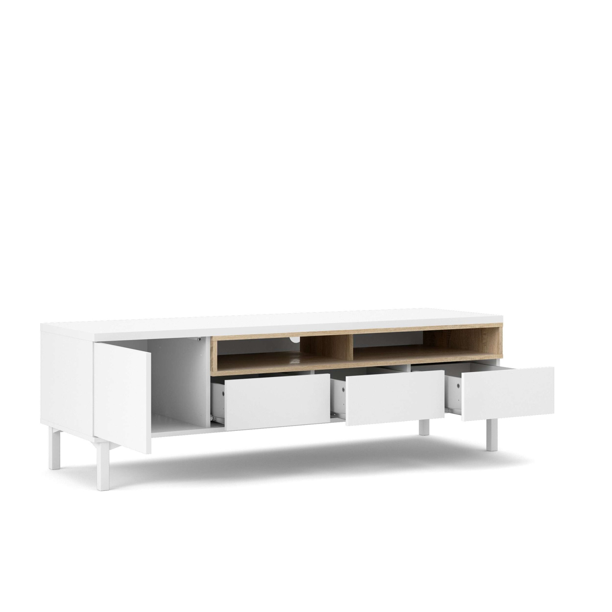 INOSIGN TV-Board »Roomers TV-Board, TV-Möbel, TV-Unit, Media-Möbel, Sideboard«, Breite/Höhe 156/48 cm, 2 offene Fächer mit Rahmen-Optik, Kabelführung