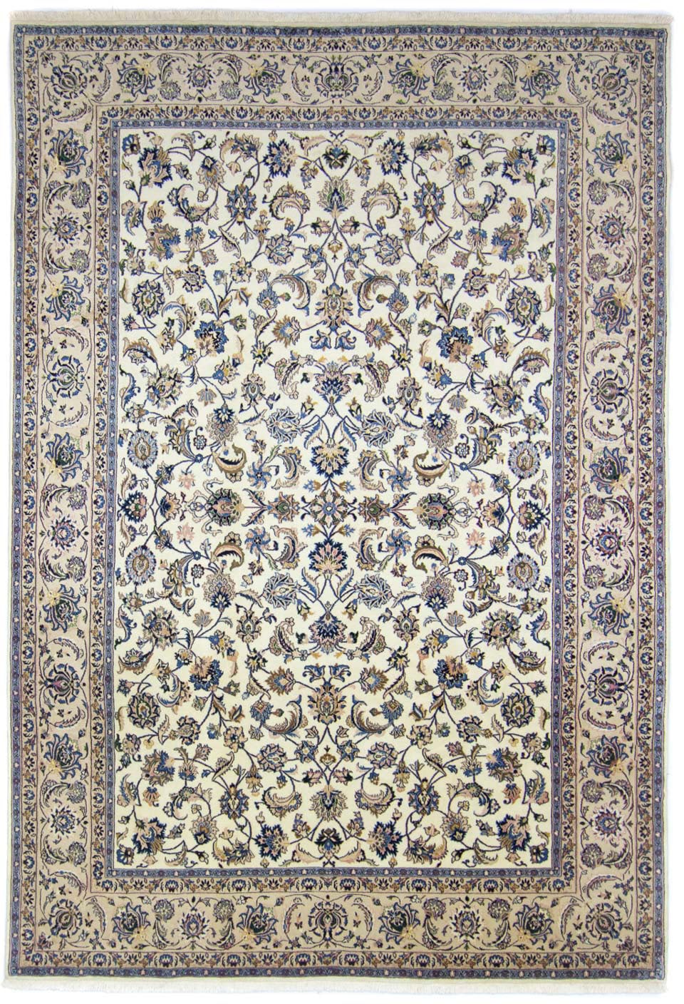 morgenland Wollteppich »Maschad Durchgemustert Beige chiaro 348 x 239 cm«, günstig online kaufen