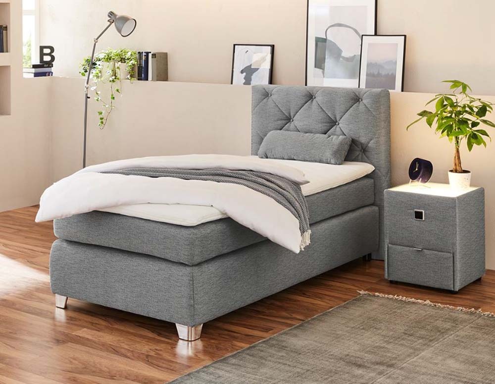 Jockenhöfer Gruppe Boxspringbett Finja, mit Topper und Zierkissen
