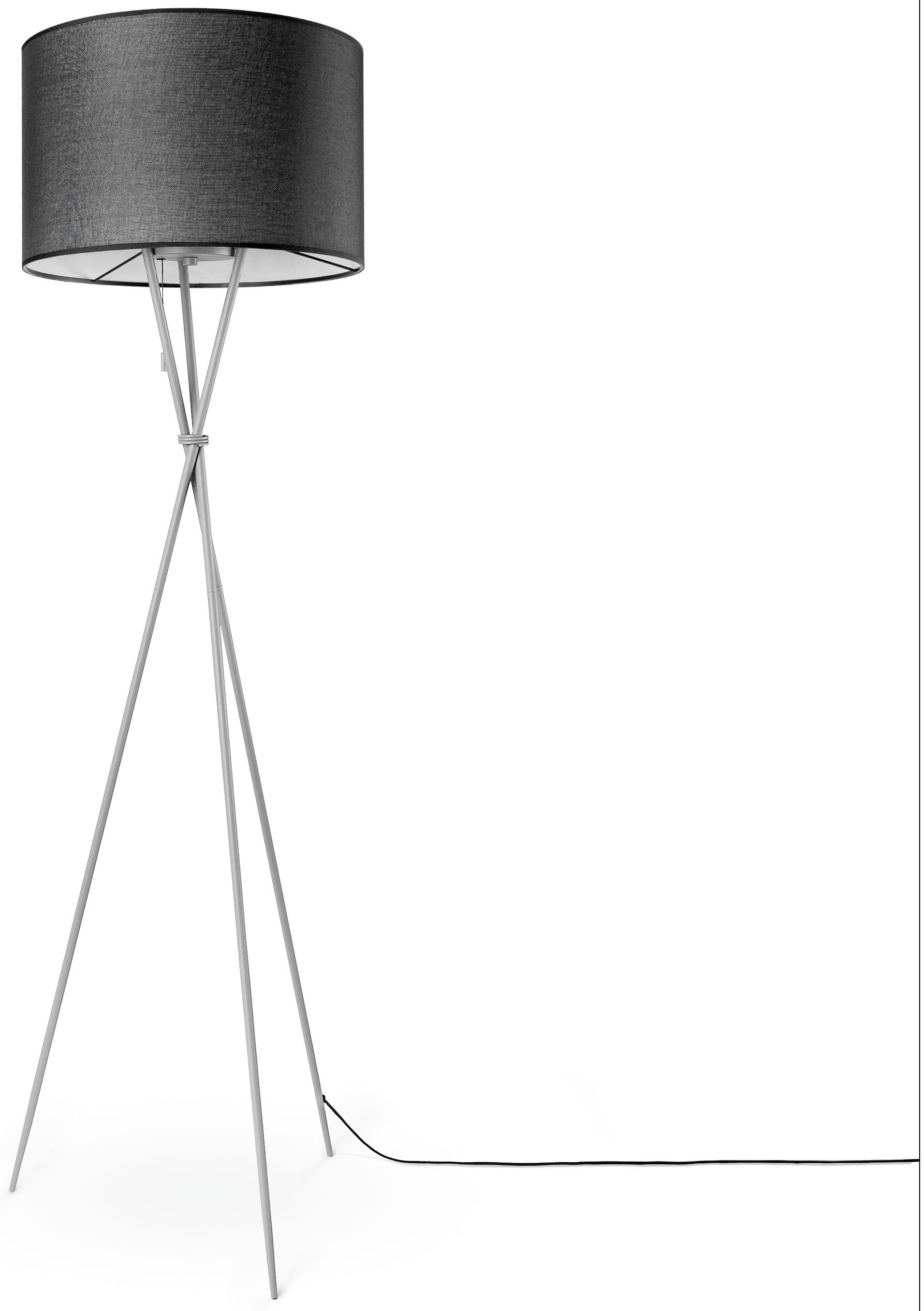 Paco Home Stehlampe »KATE CANVAS UNI COLOR«, Leuchtmittel E27   ohne Leucht günstig online kaufen