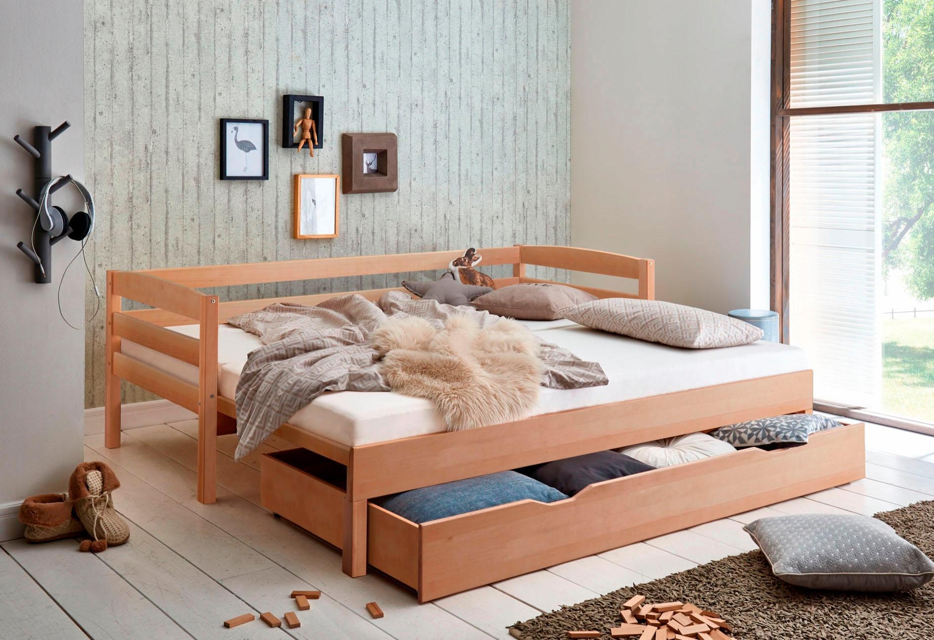 7. Bild von Relita Funktionsbett, mit Lattenrost, Bettschublade und Auszug auf 180x200 cm