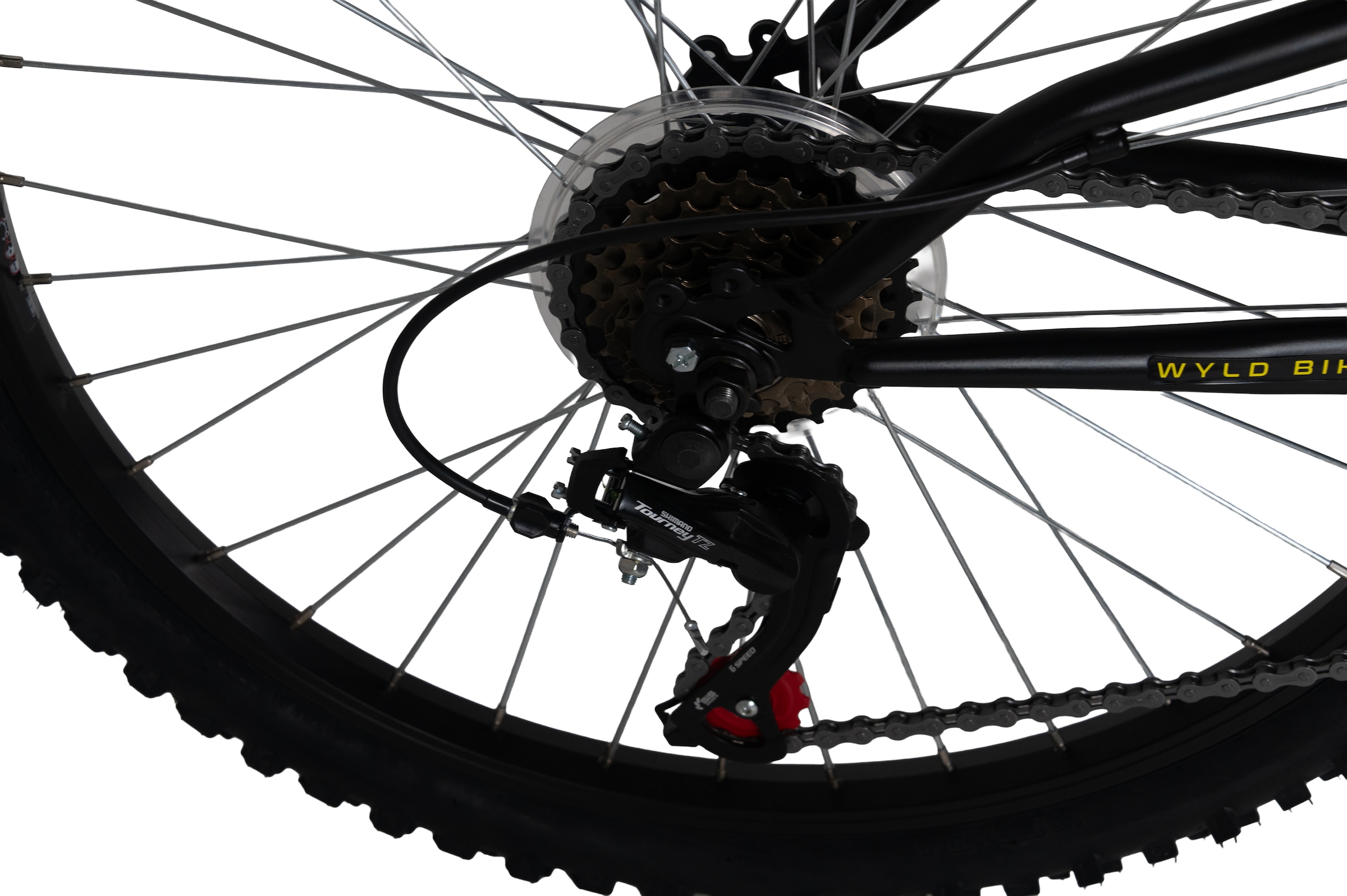 WYLD Jugendfahrrad »WYLD Kinder-Mountainbike Fully ATB 24'' Zodiac blau 18 Gänge RH 38 cm« 18 Gang Shimano Tourney Schaltwerk Kettenschaltung