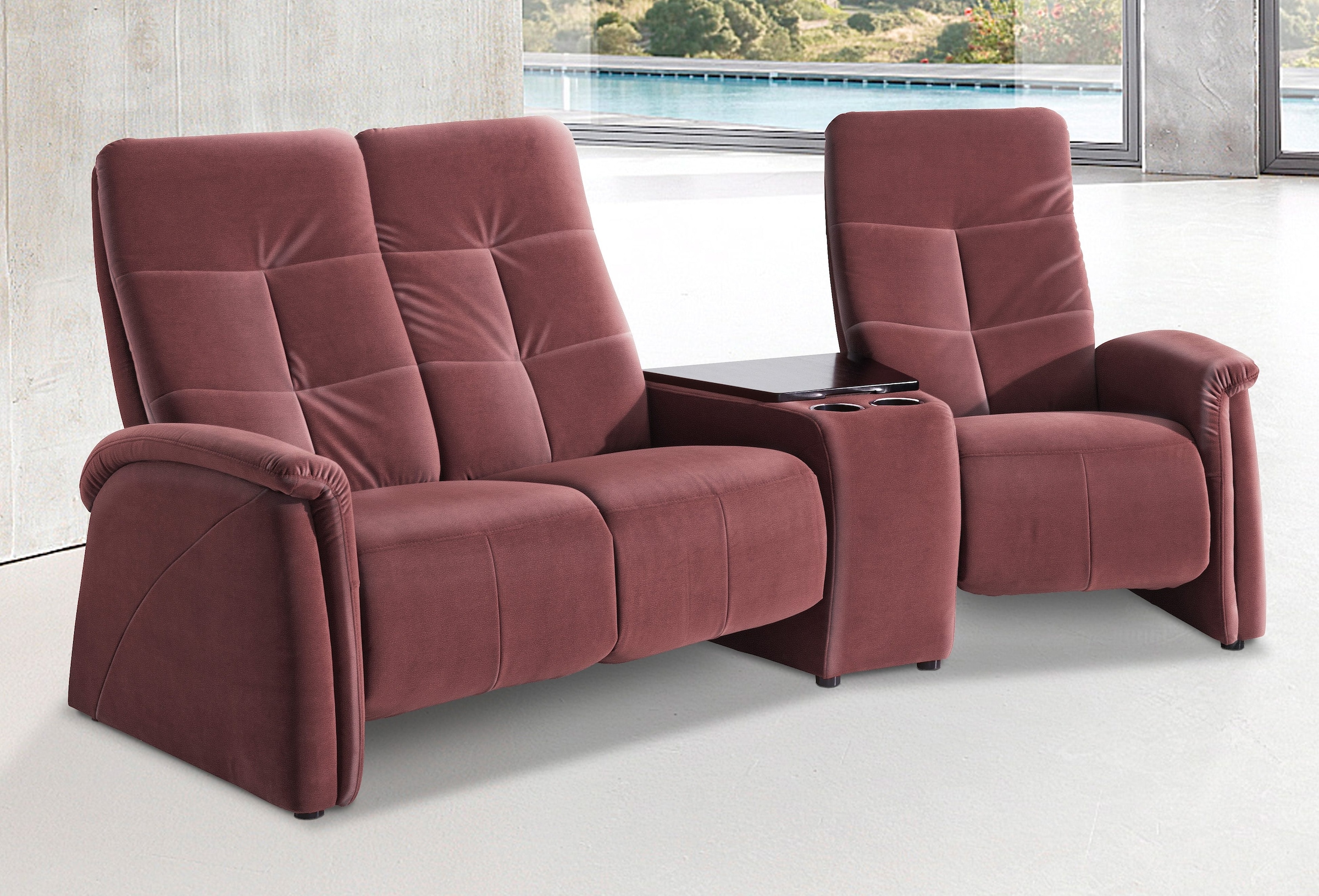 exxpo - sofa fashion 3-Sitzer »Tivoli, Kinosofa mit Tischablage & Stauraumf günstig online kaufen