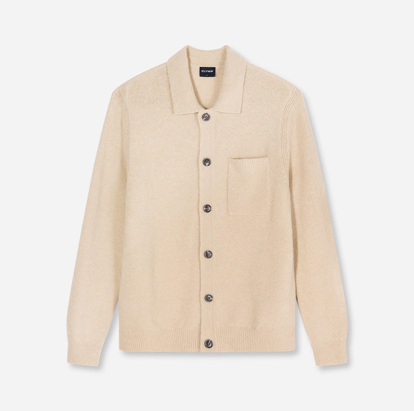 OLYMP Strickjacke »Casual« mit Woll-Anteil, Overshirt, Regular fit