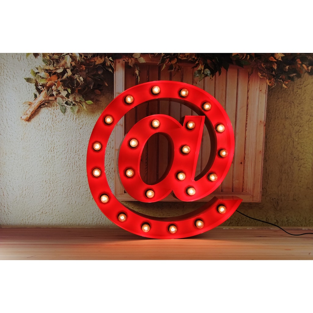 MARQUEE LIGHTS LED Dekolicht »@-Sign«, 24 flammig-flammig