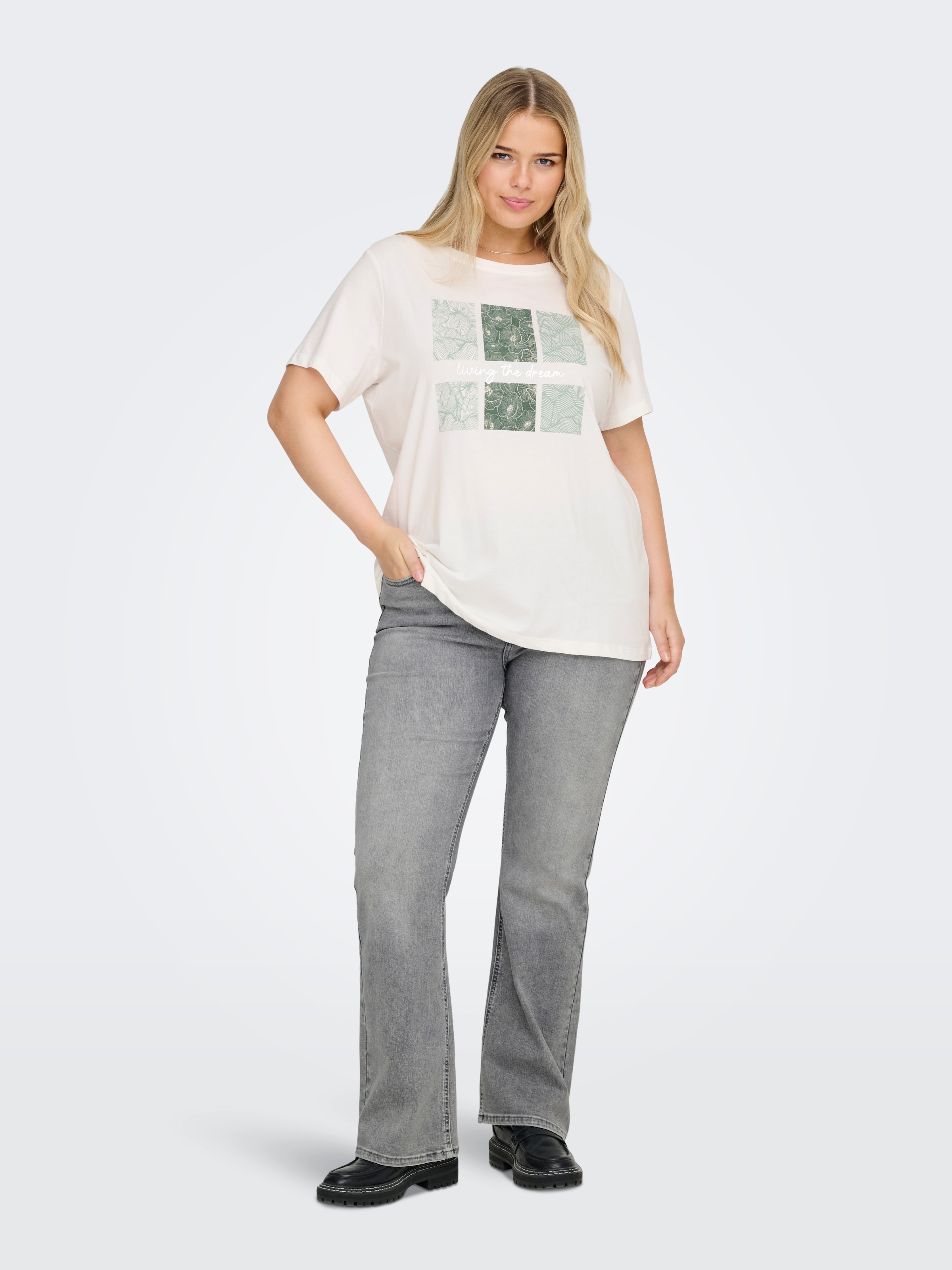 ONLY CARMAKOMA Kurzarmshirt »CARCRUZ LIFE SS O-NECK REG TEE JRS« Baumwolle, regular fit