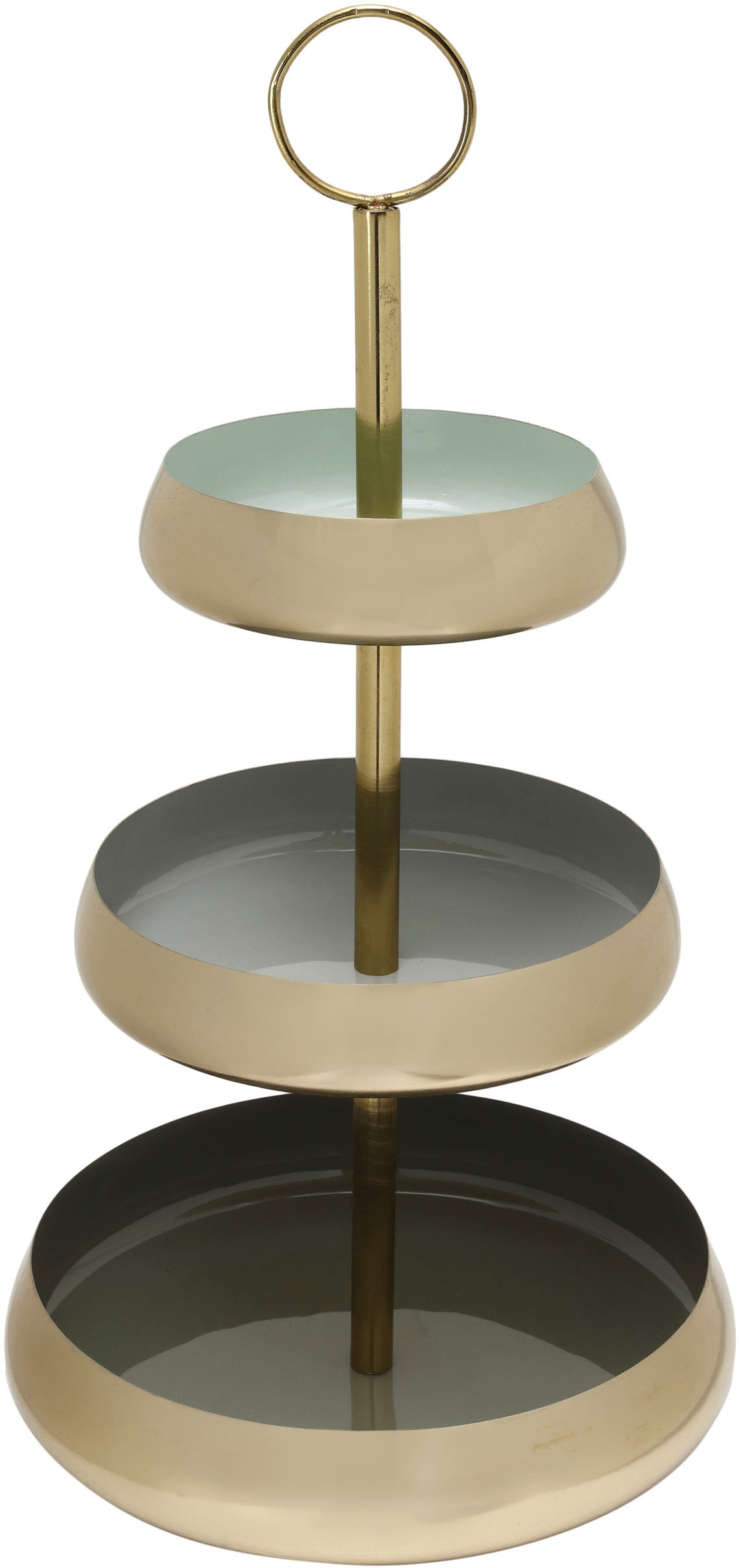 Kayoom Etagere »Etagere Art Deco 2025«, Handarbeit, 3-Etagen-Servierpalette aus Eisen, bunt lackiert