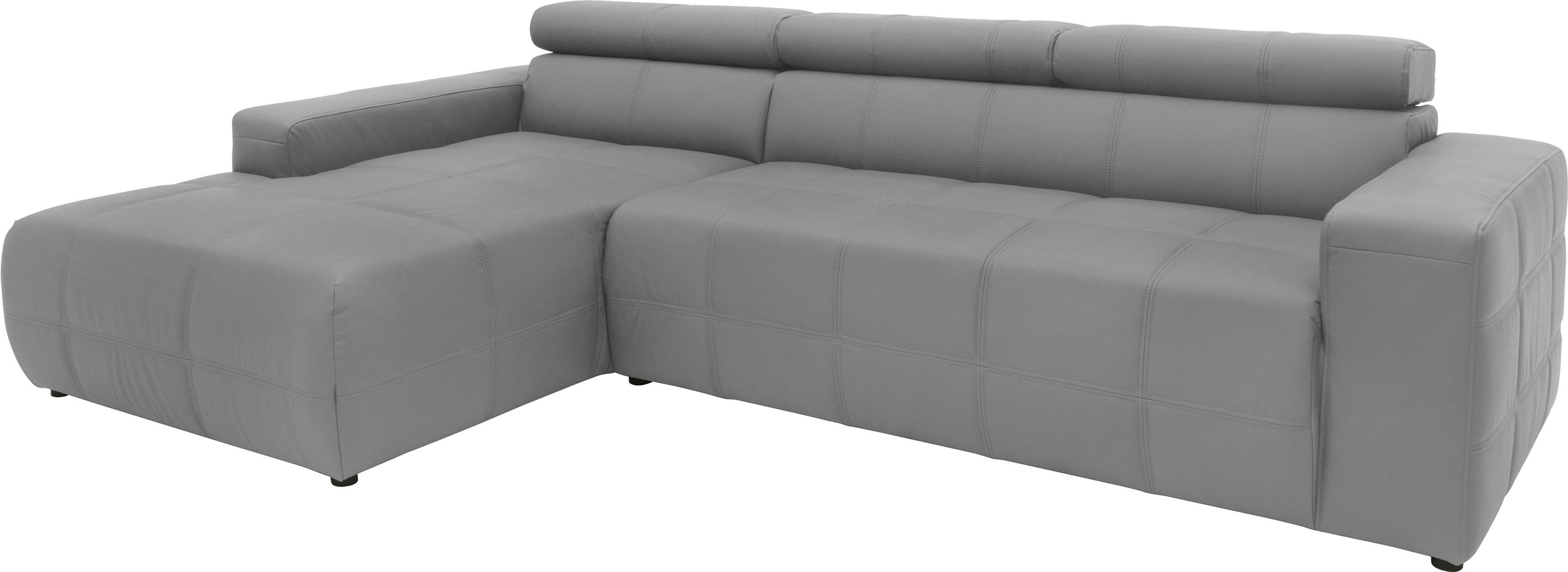 DOMO collection Ecksofa »Brandon B/T/H: 289/177/80 cm, whlw. mit Sitztiefenverstellung, L-Form«, mit Kopfteilverstellung, wahlweise Sitztiefenverstellung, L-Form