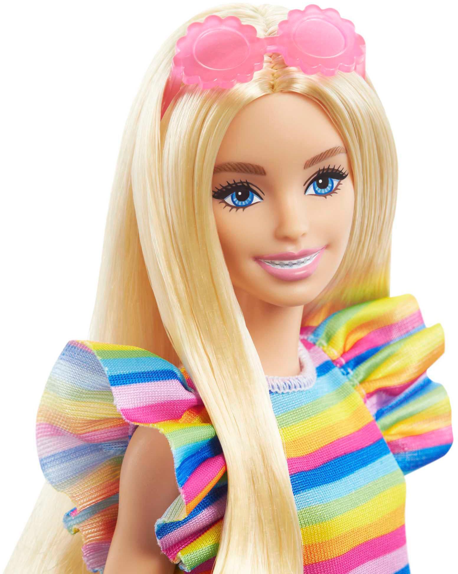Barbie Anziehpuppe »Fashionistas, Tiered Dress and Braces«