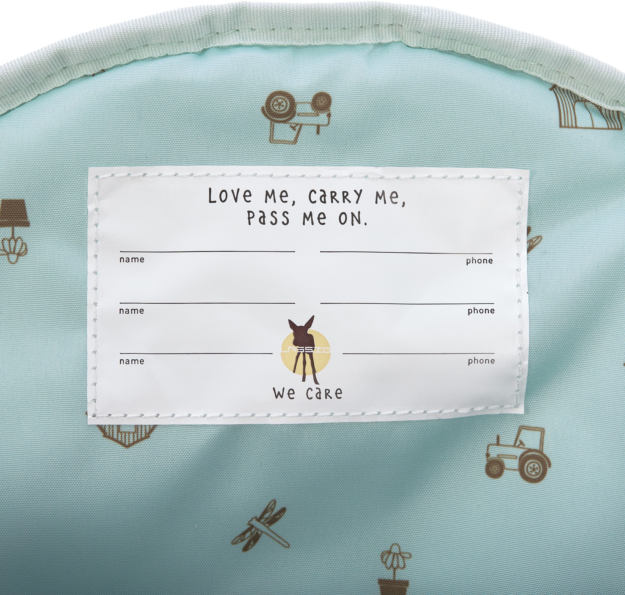 LÄSSIG Kinderrucksack »Adventure, Tractor, Mini Backpack«, Floureszierende Flächen, PETA-approved vegan