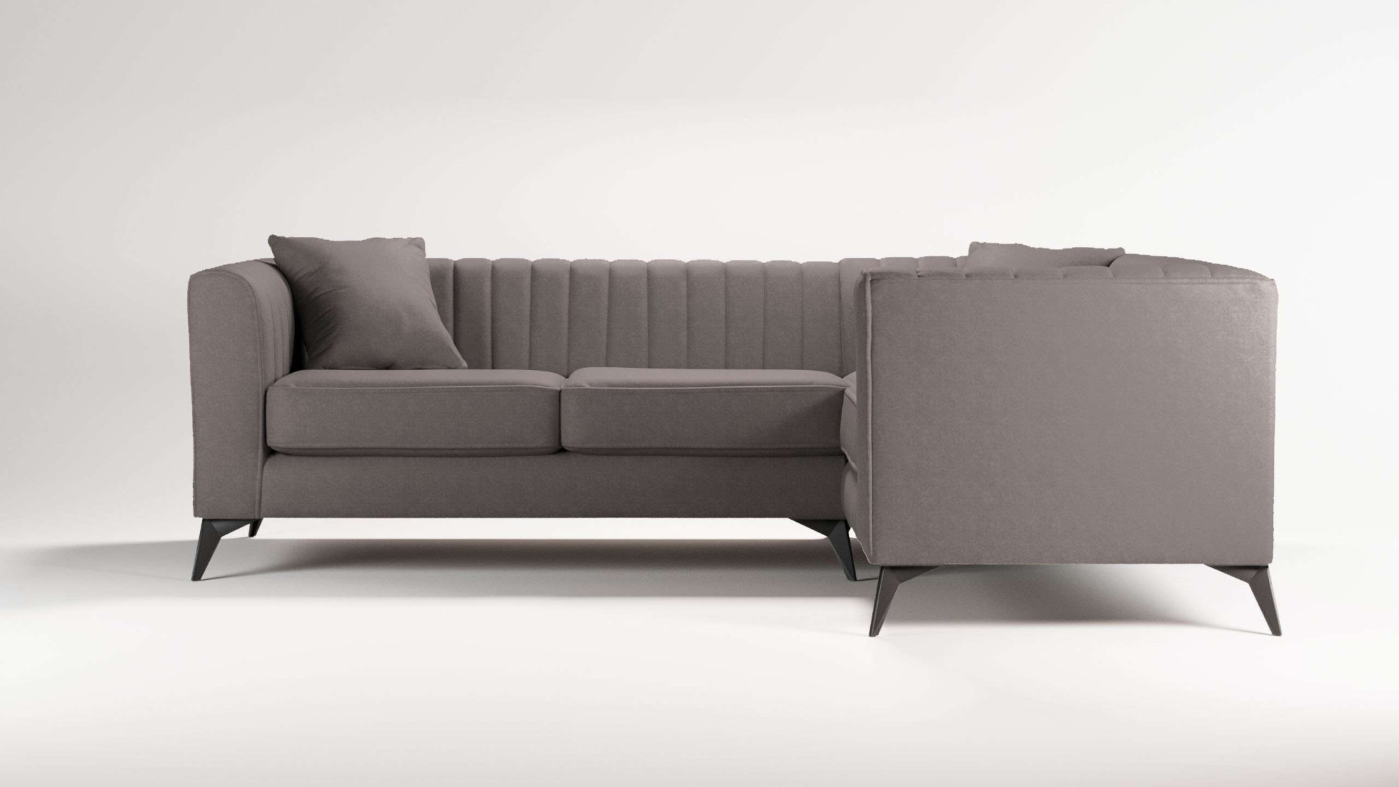 Places of Style Ecksofa »MATTHEW L-Form ideal für kleine Räume, Maße B/T/H: günstig online kaufen