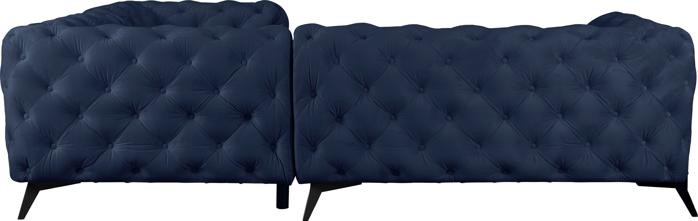Leonique Chesterfield-Sofa »Amaury L-Form«, Chesterfield-Optik, Breite/Tiefe je 262 cm, Fußfarbe wählbar
