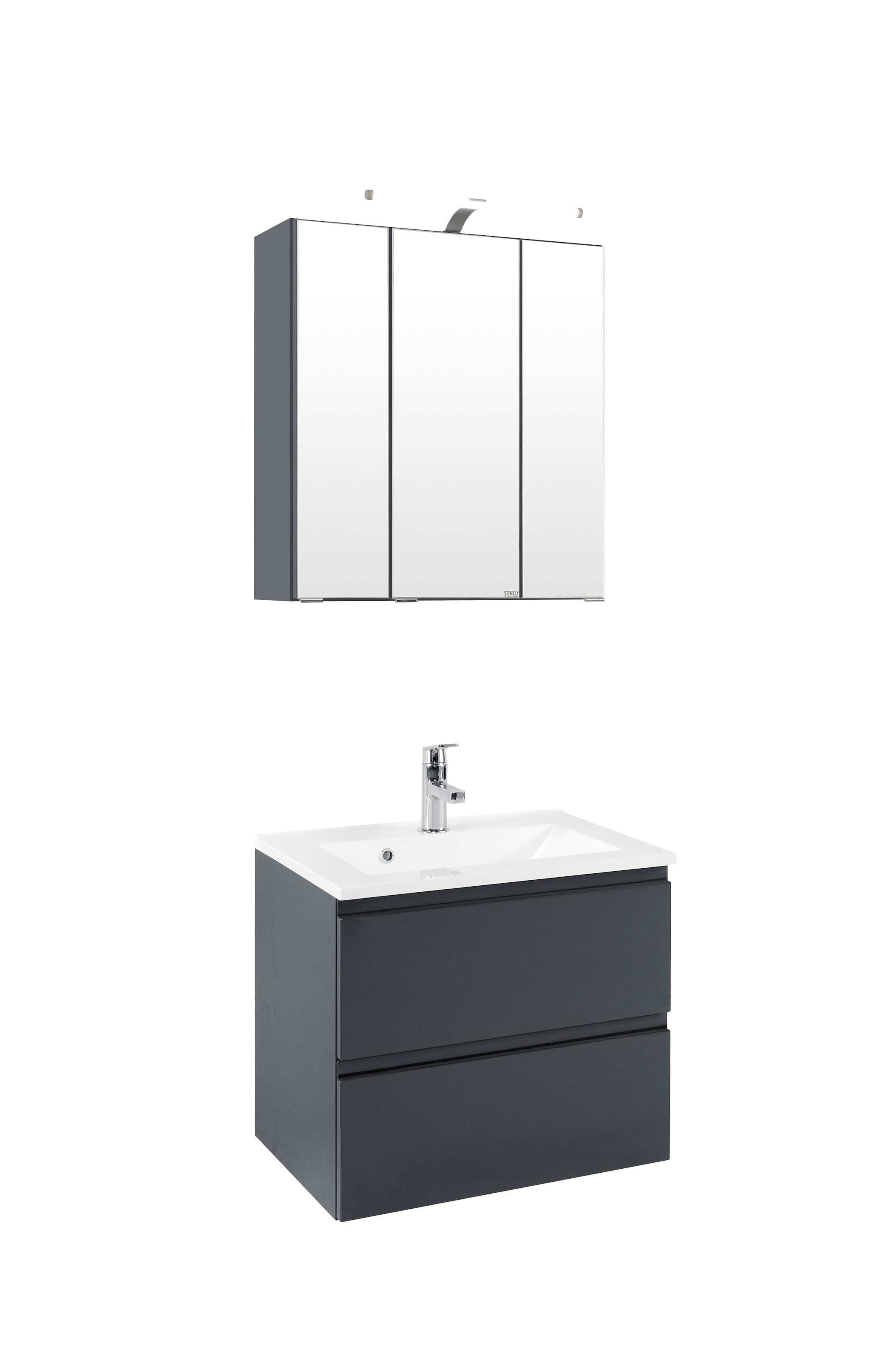 welltime Badmöbel-Set »Cardiff« 2 Stk. tlg. Breite 60 cm, griffloses Design günstig online kaufen