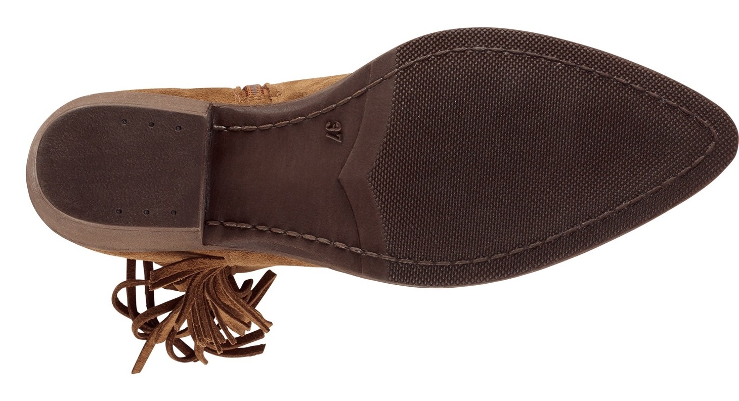 Tamaris Westernstiefelette  Blockabsatz, Boots, Cowboystiefelette mit modischen Fransen