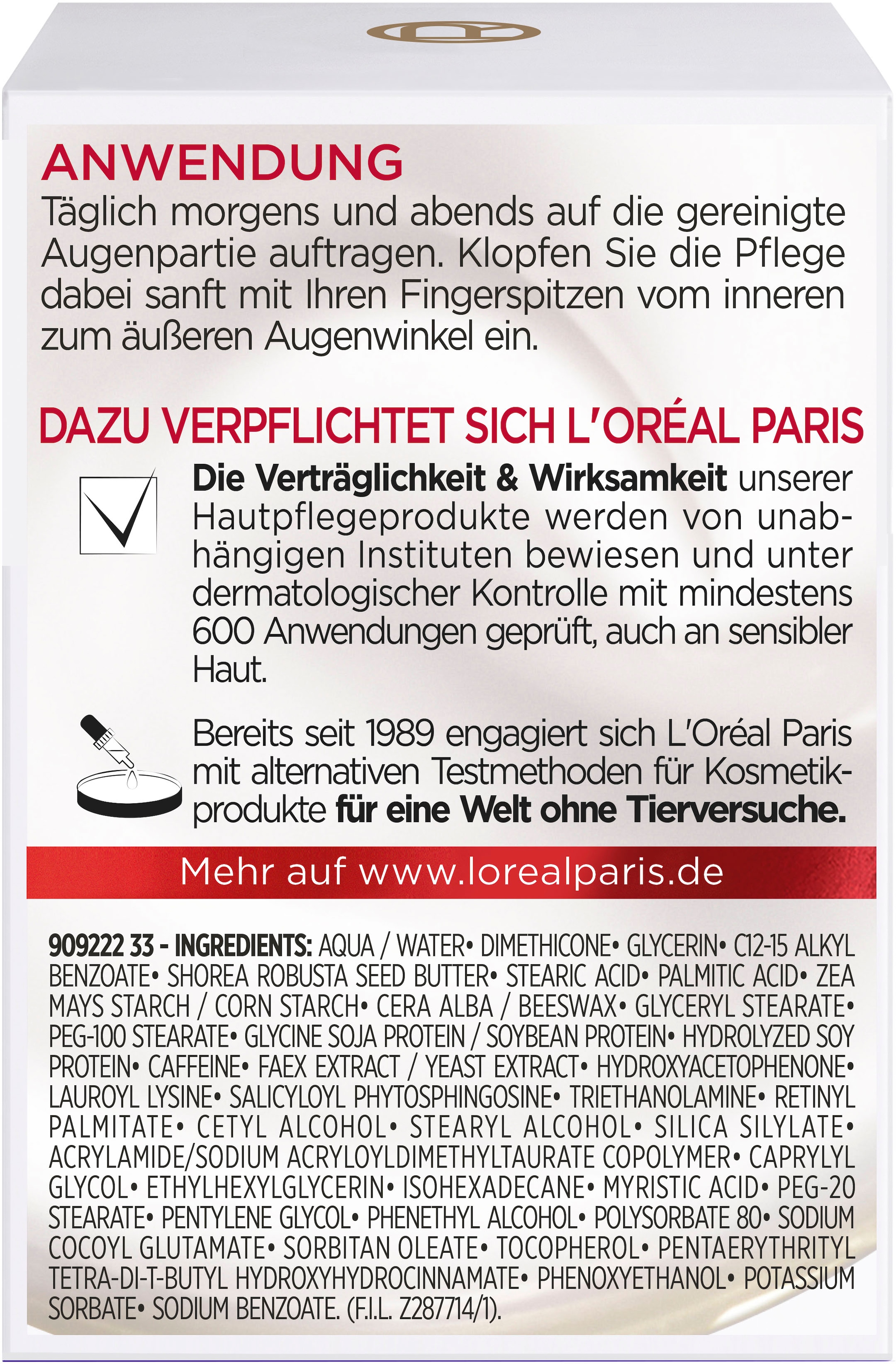 L'ORÉAL PARIS Augencreme »Revitalift« mit Koffein