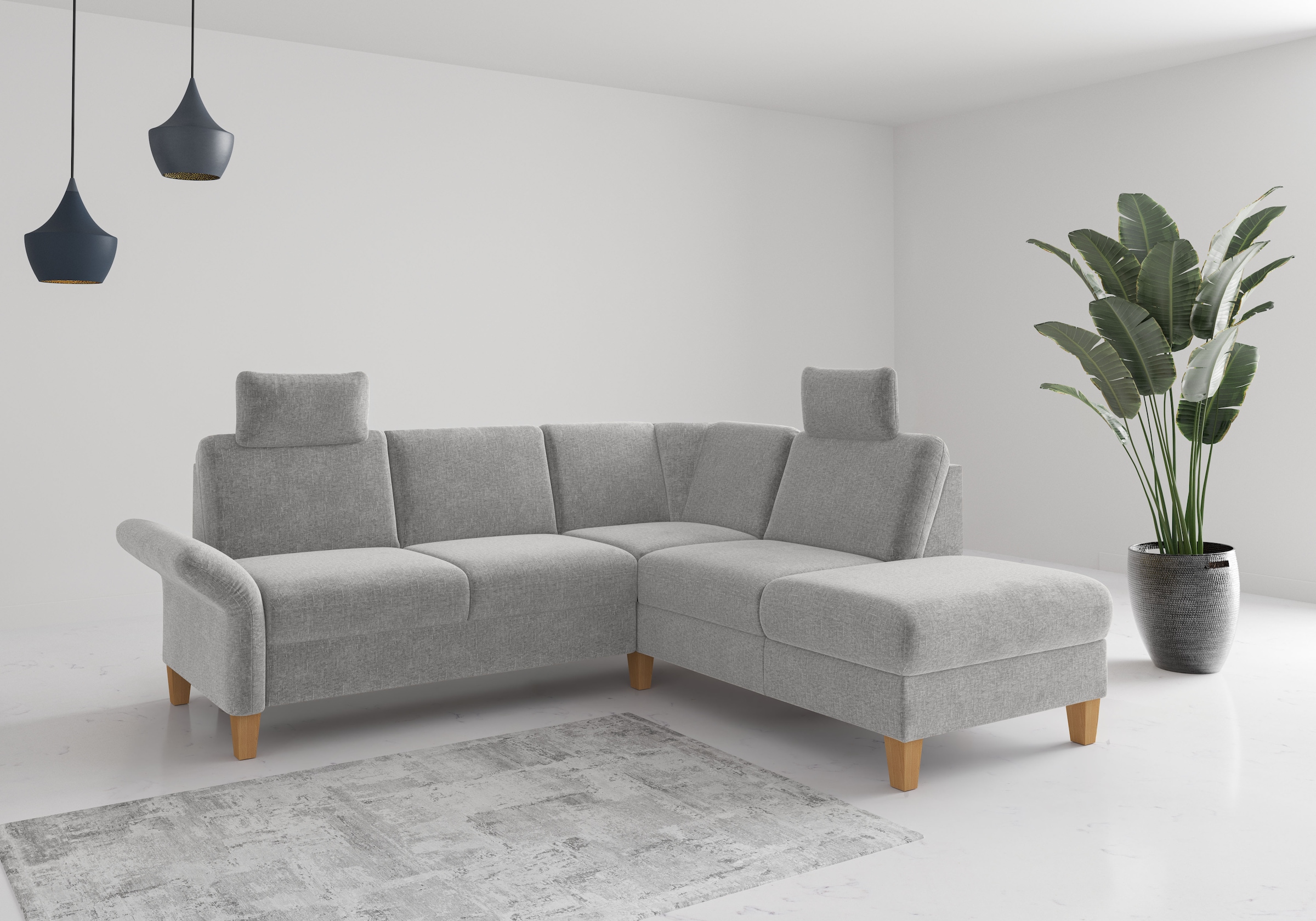 Home affaire Ecksofa "Rochelle, L-Form" wahlweise mit Armteilverstellung, B günstig online kaufen