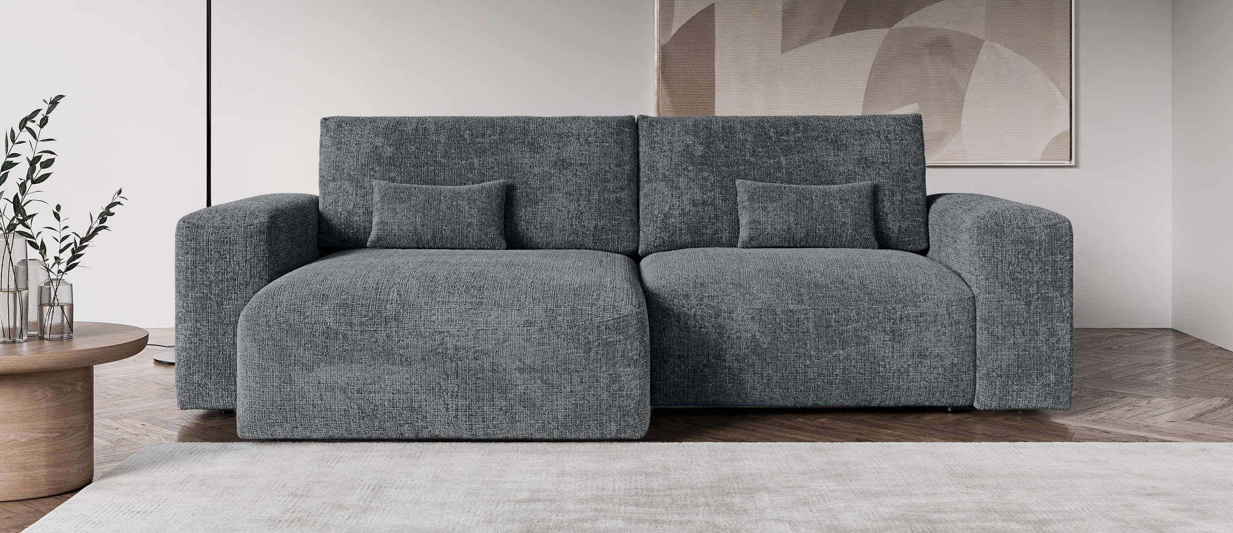OTTO home Ecksofa »MATTS Schlafsofa mit Bettkasten, Maße B/T/H: 265/159/89 günstig online kaufen