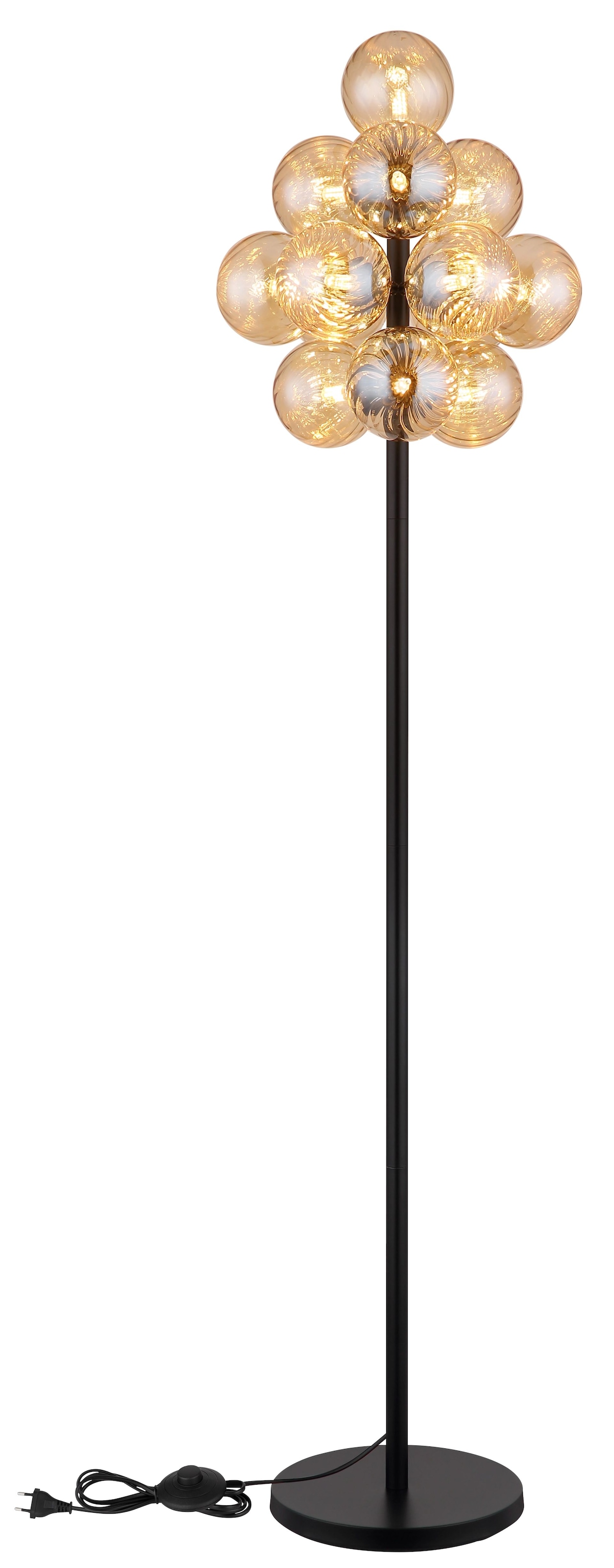 GLOBO LIGHTING LED Stehlampe »CONOR«, 13 flammig, Leuchtmittel G9 | ohne Leuchtmittel, Glaskugeln