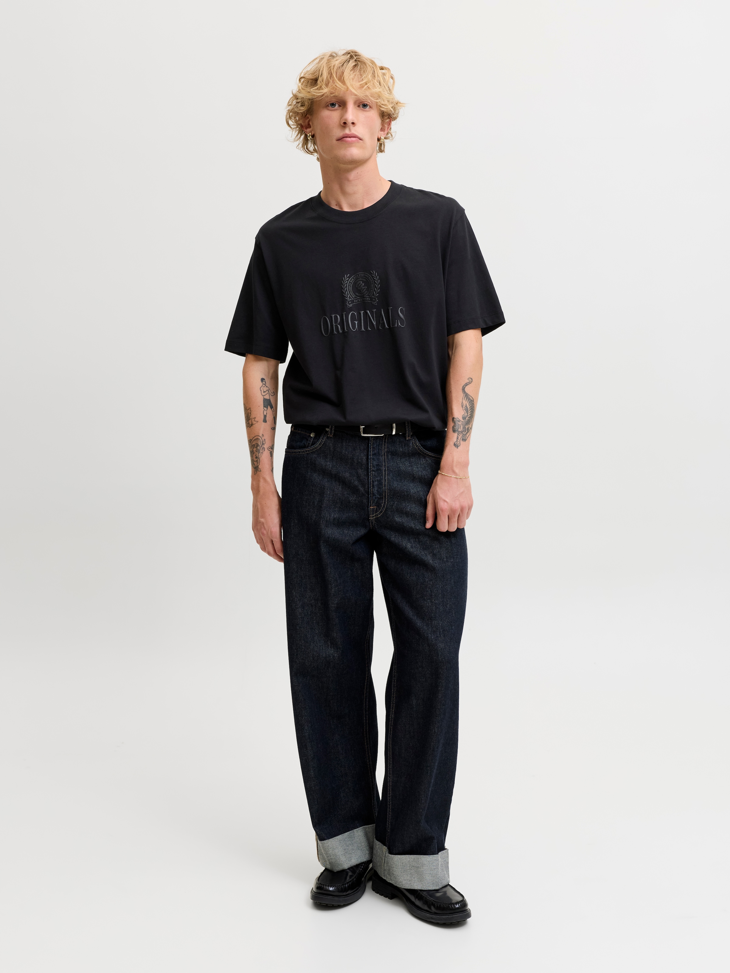 Jack & Jones Rundhalsshirt »JORFREDERIKSBERG MONOGRAM TEE SS CN SN« Baumwolle, relaxed fit