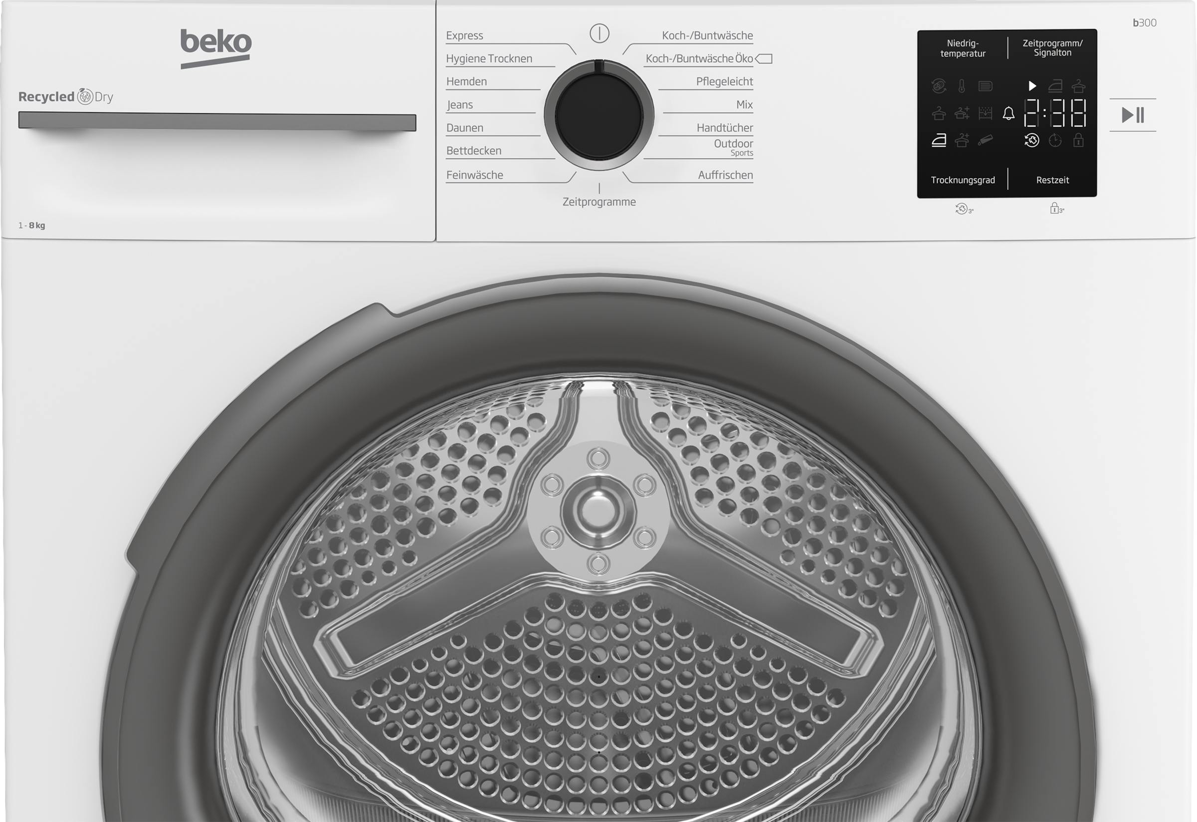 BEKO Kondenstrockner »BM3T38210W1«, 8 kg, mit Wärmepumpentechnologie