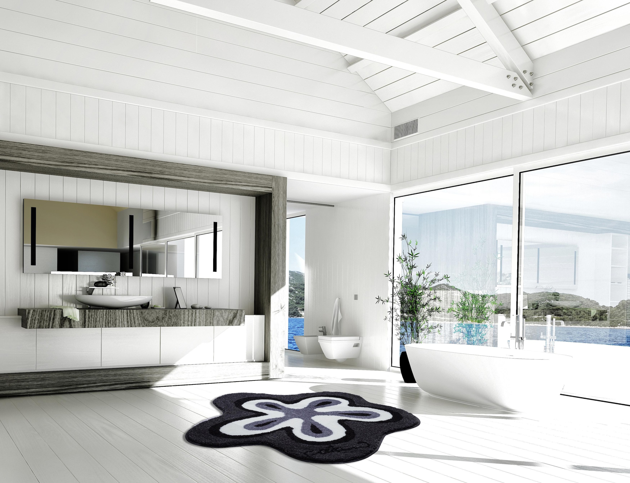 Colani Badematte »Colani 1« Höhe 24 mm rutschhemmend beschichtet fußbodenheizungsgeeignet