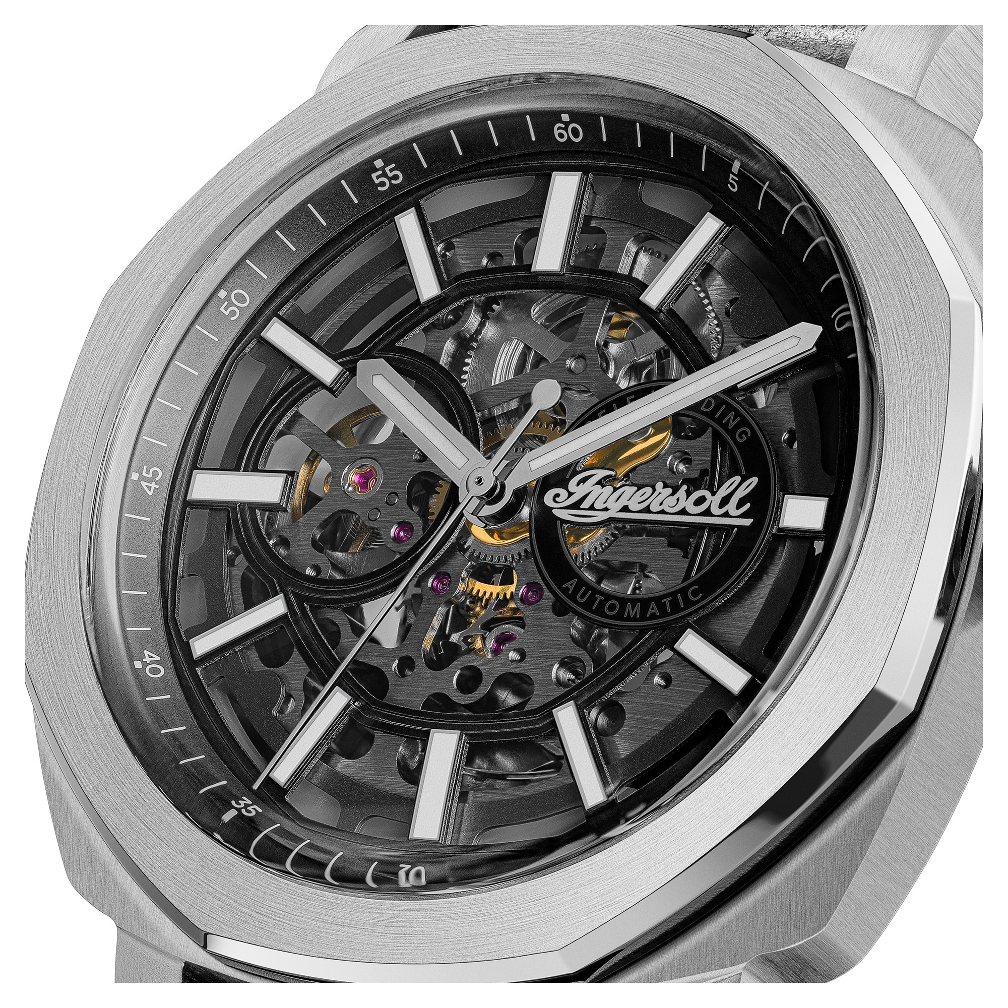 Ingersoll Automatikuhr »The Outrider« Armbanduhr, Herrenuhr, Mechanische Uhr, Lederarmband, analog