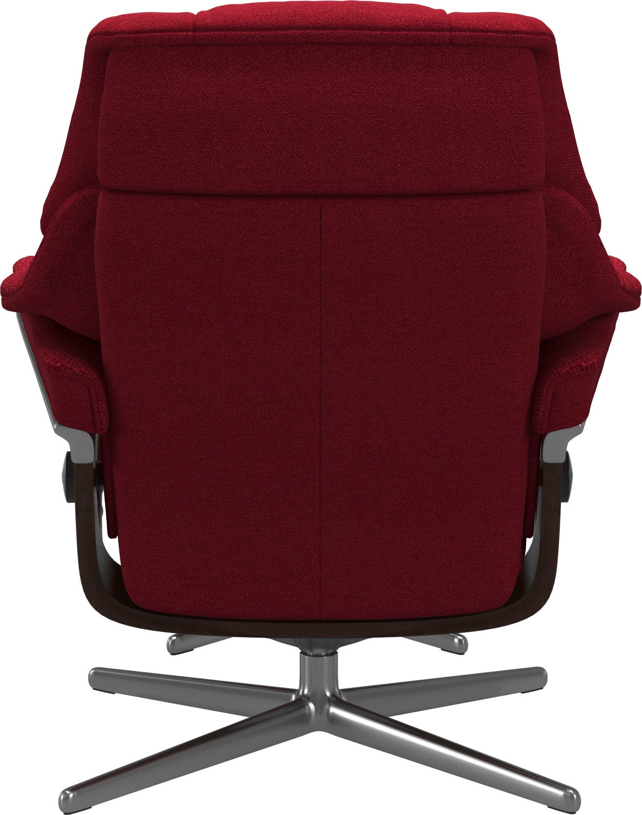 Stressless® Relaxsessel »Reno«, (Set, Relaxsessel mit Hocker), mit Hocker, mit Cross Base, Größe S, M & L, Holzakzent Braun