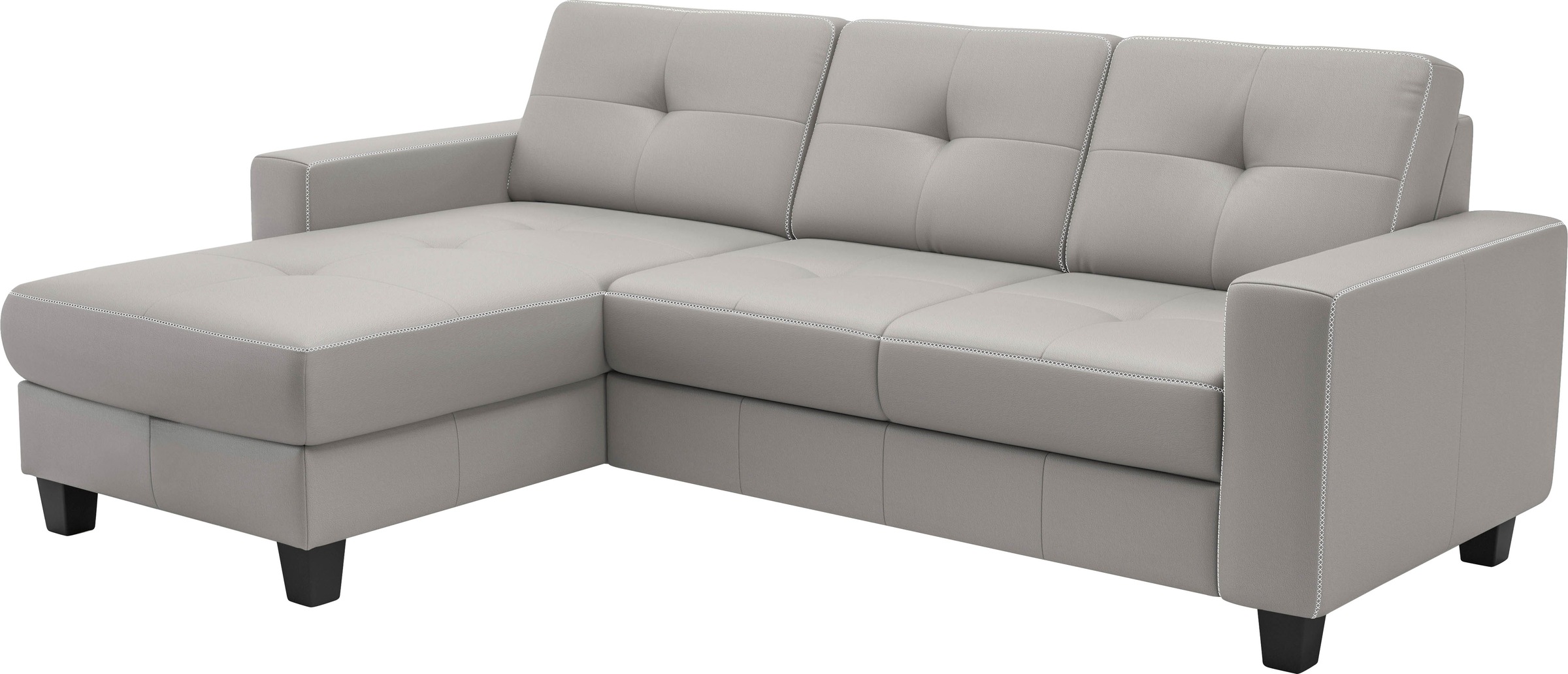 Places of Style Ecksofa »Varese«, wahlweise mit Bettfunktion und Bettkasten