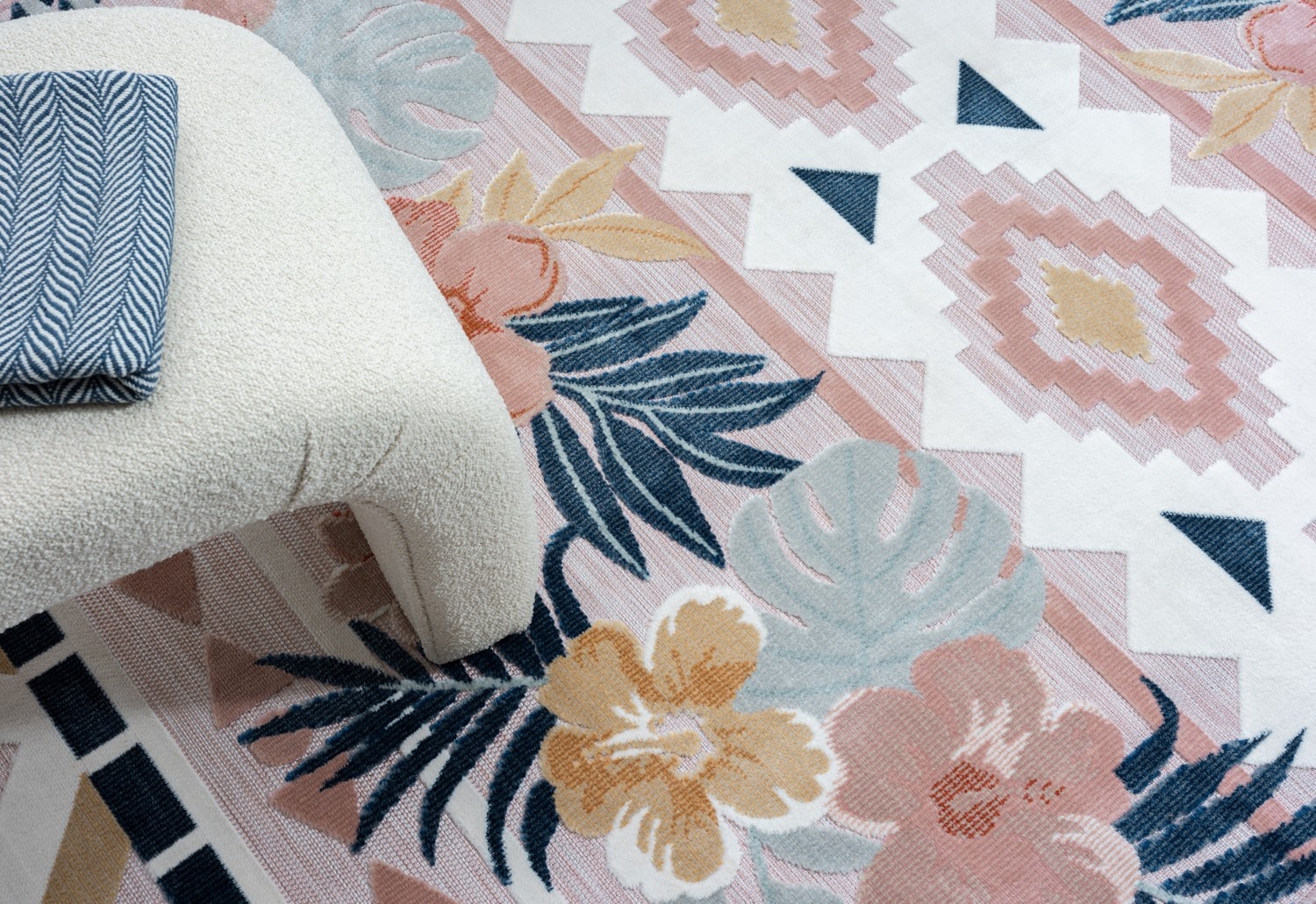 Myflair Möbel & Accessoires Teppich »Lotus Lagerräumung«, rechteckig, 8 mm Höhe, florales Design, Blumen Motiv, Outdoor geeignet, Balkon, Terrasse