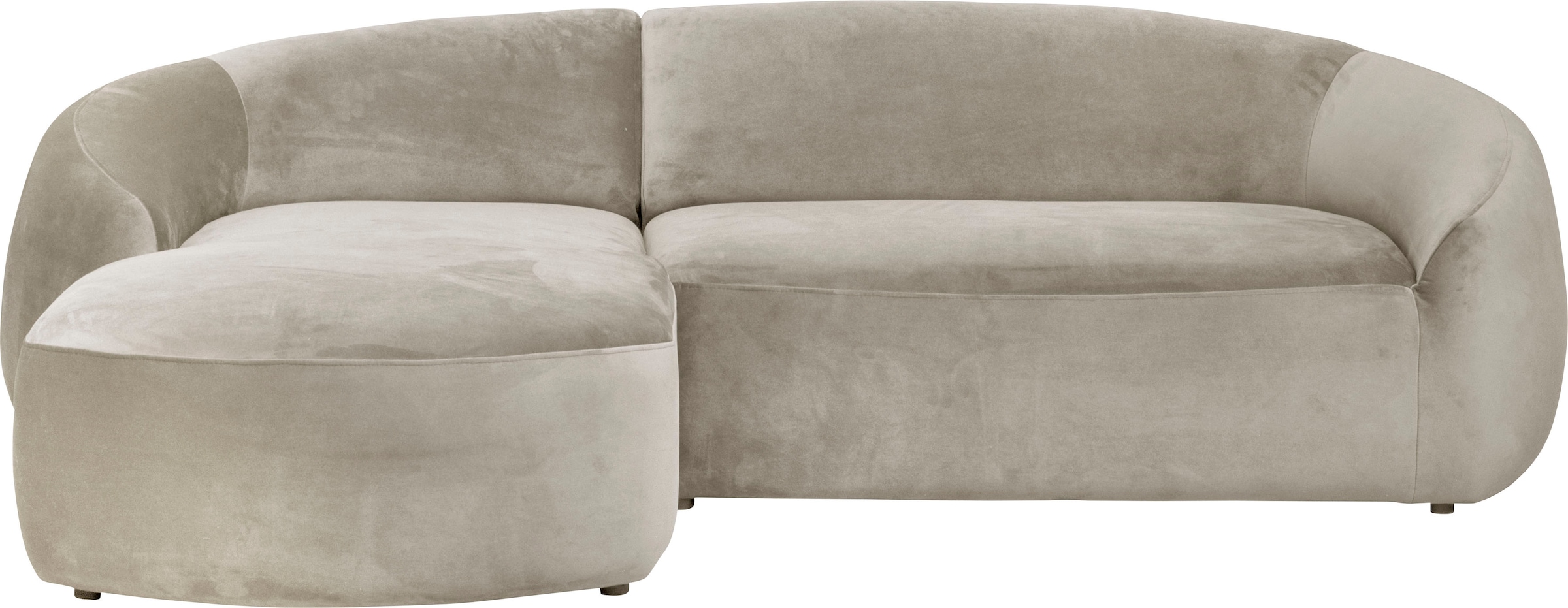 LeGer Home by Lena Gercke Ecksofa »YANI L-Form, Designersofa, organische Form, Maße B/T/H: 255/170/81 cm«, mit Wellenunterfederung, auch in Bouclé, Recamiere rechts/links