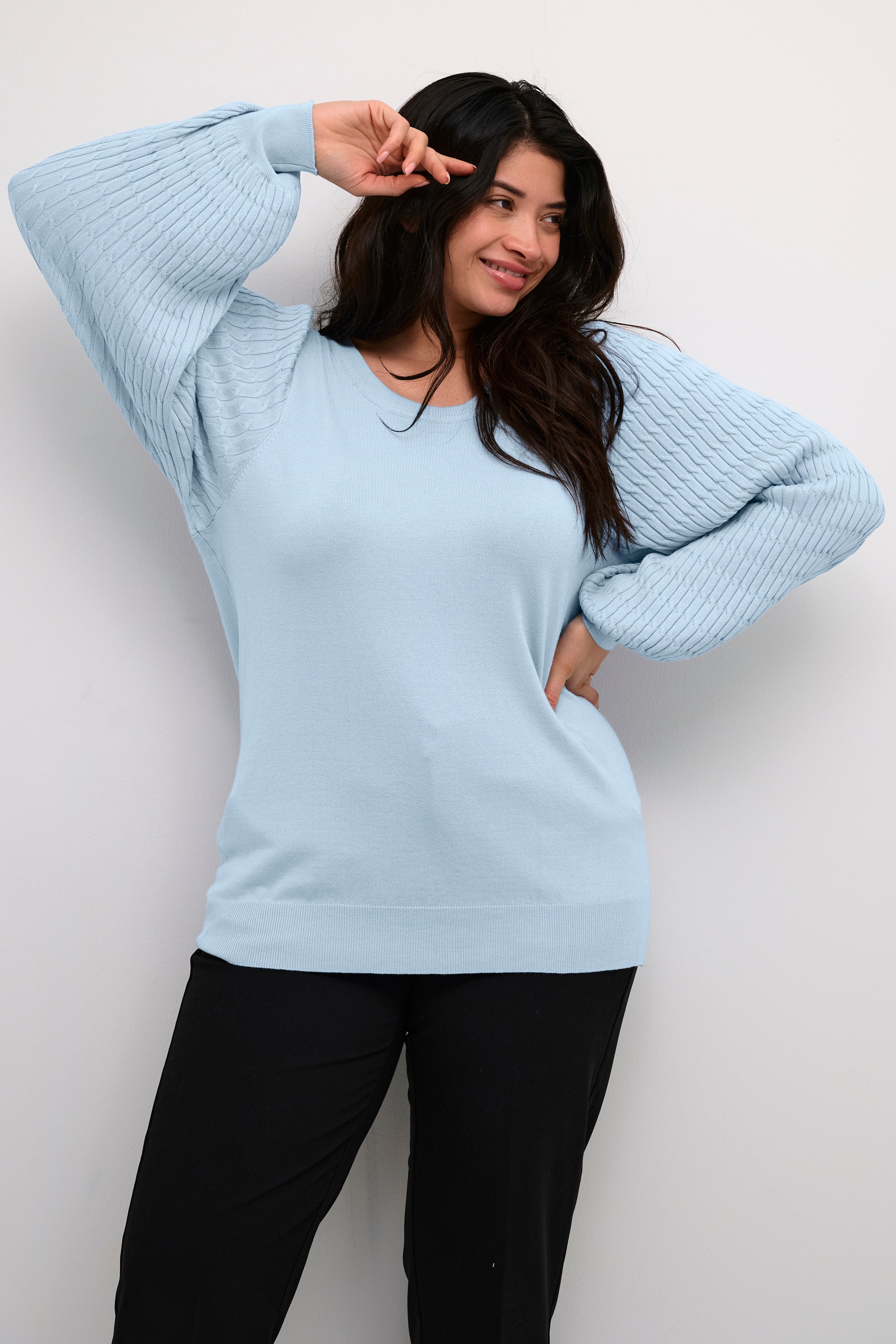 KAFFE Curve Strickpullover »Damen Strickpullover KClini«