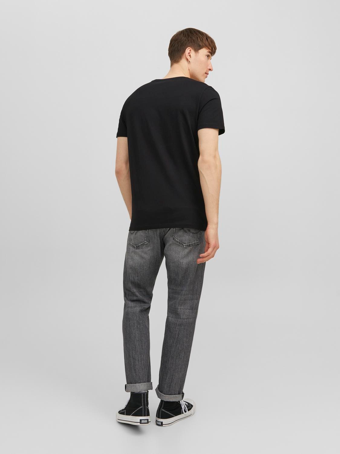 Jack & Jones »JJECORP mit Logo-Print und klassischem Rundhals« mit Rundhalsausschnitt