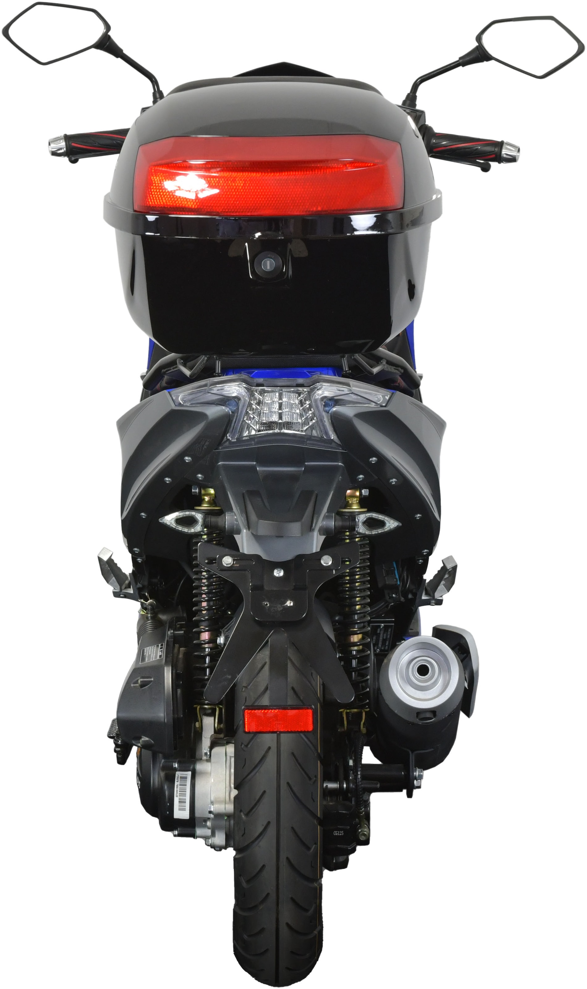 GT UNION Motorroller »Striker 45«, 49,5 cm³, 45 km/h, Euro 5, 3 PS, (Set, mit Topcase), Luftgekühlter Motor