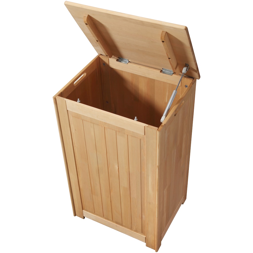 welltime Wäschekorb »Venezia«, Wäschesammler in der Breite 51 cm, Aufbewahrungsbox aus Massivholz, Wäschebox zur Aufbewahrung von Schmutzwäsche
