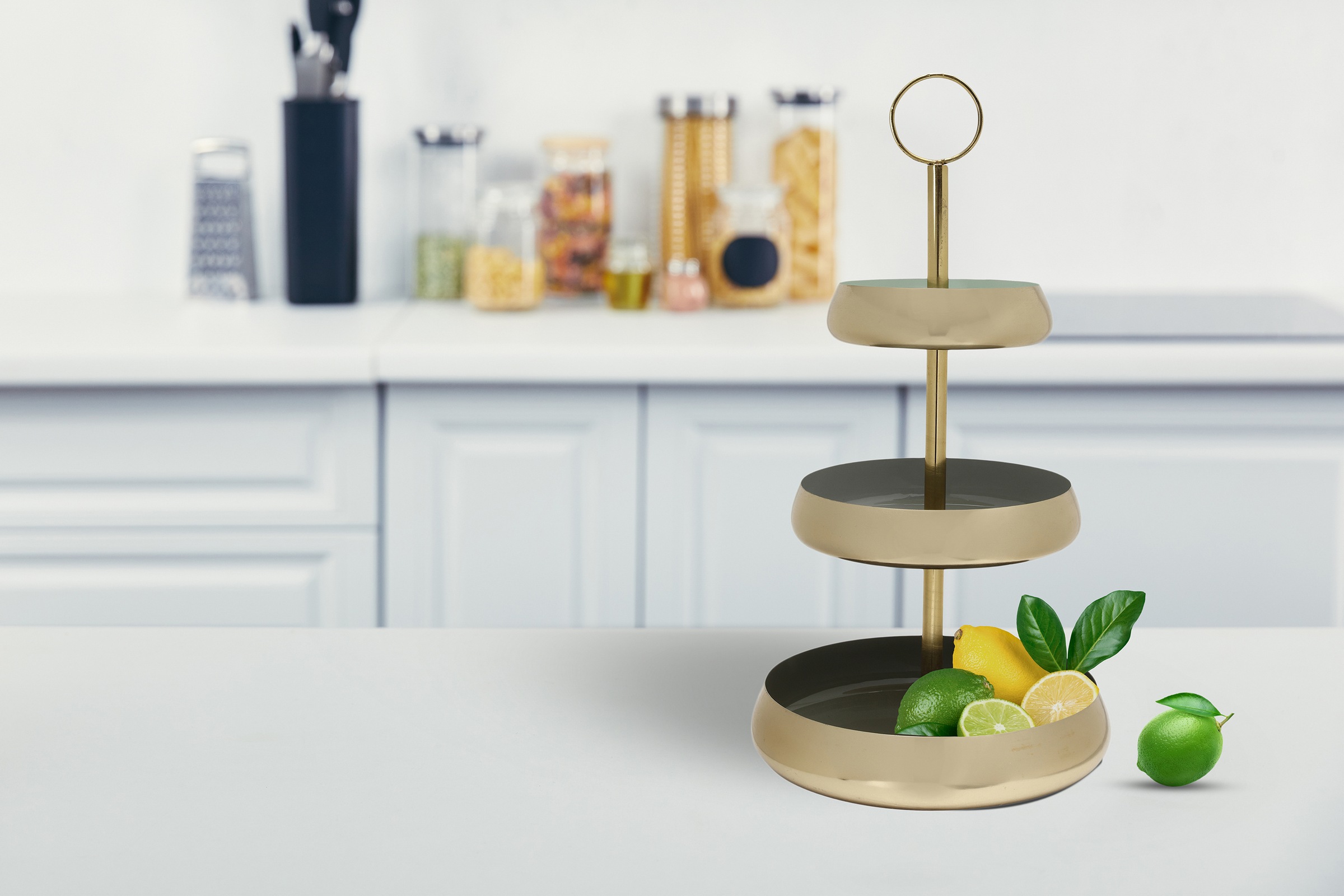 Kayoom Etagere »Etagere Art Deco 2025«, Handarbeit, 3-Etagen-Servierpalette günstig online kaufen