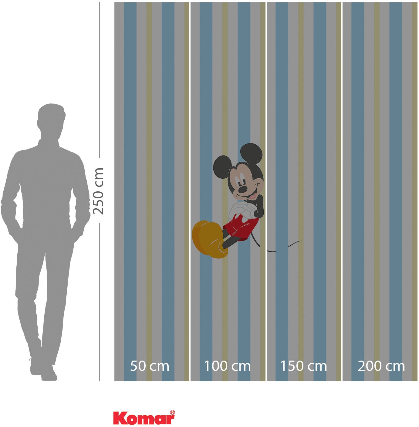 Komar Vliestapete »Digitaldruck Vlies -  Mickey Relax - Größe 200 x 250 cm« bedruckt glatt Kinderzimmer