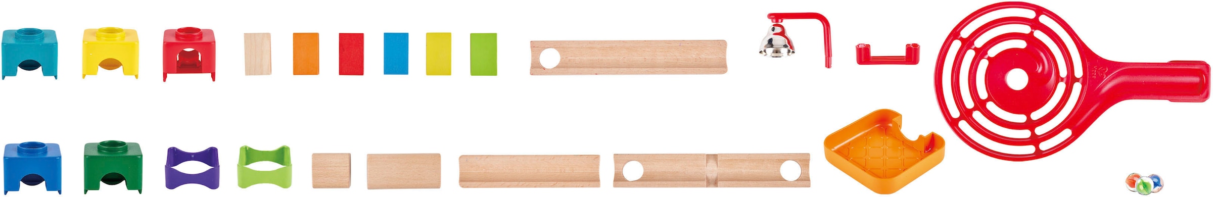 Hape Kugelbahn »Zweispurige Murmelbahn mit Domino«