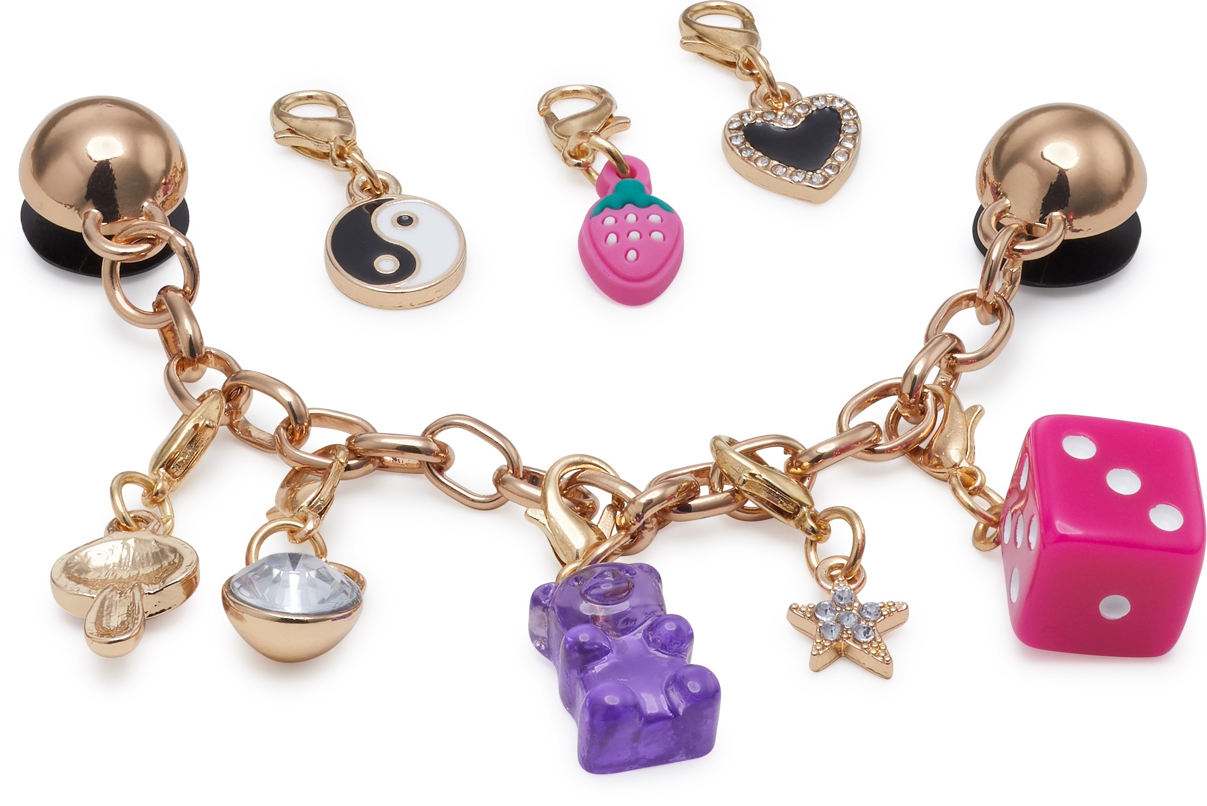 Crocs Schuhanstecker »Jibbitz™ "Custom Charm Chain"« Set, Kein Spielzeug. Nicht für Kinder unter 3 Jahren geeignet, 5 Stk. , Schuh-Dekoration mit Charm-Kette und Anhängern